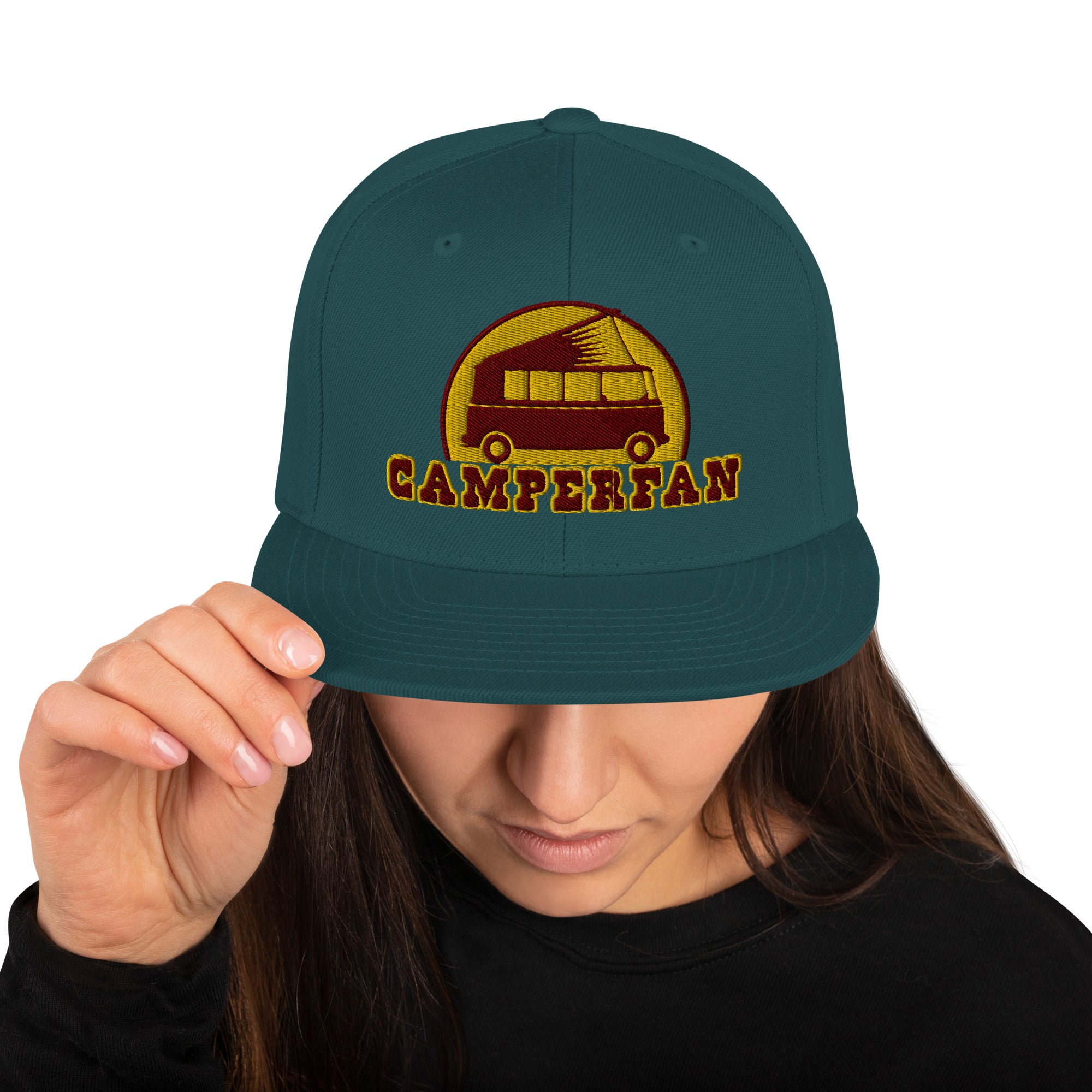 Casquette Snapback Wool Blend Camperfan marroon/yellow