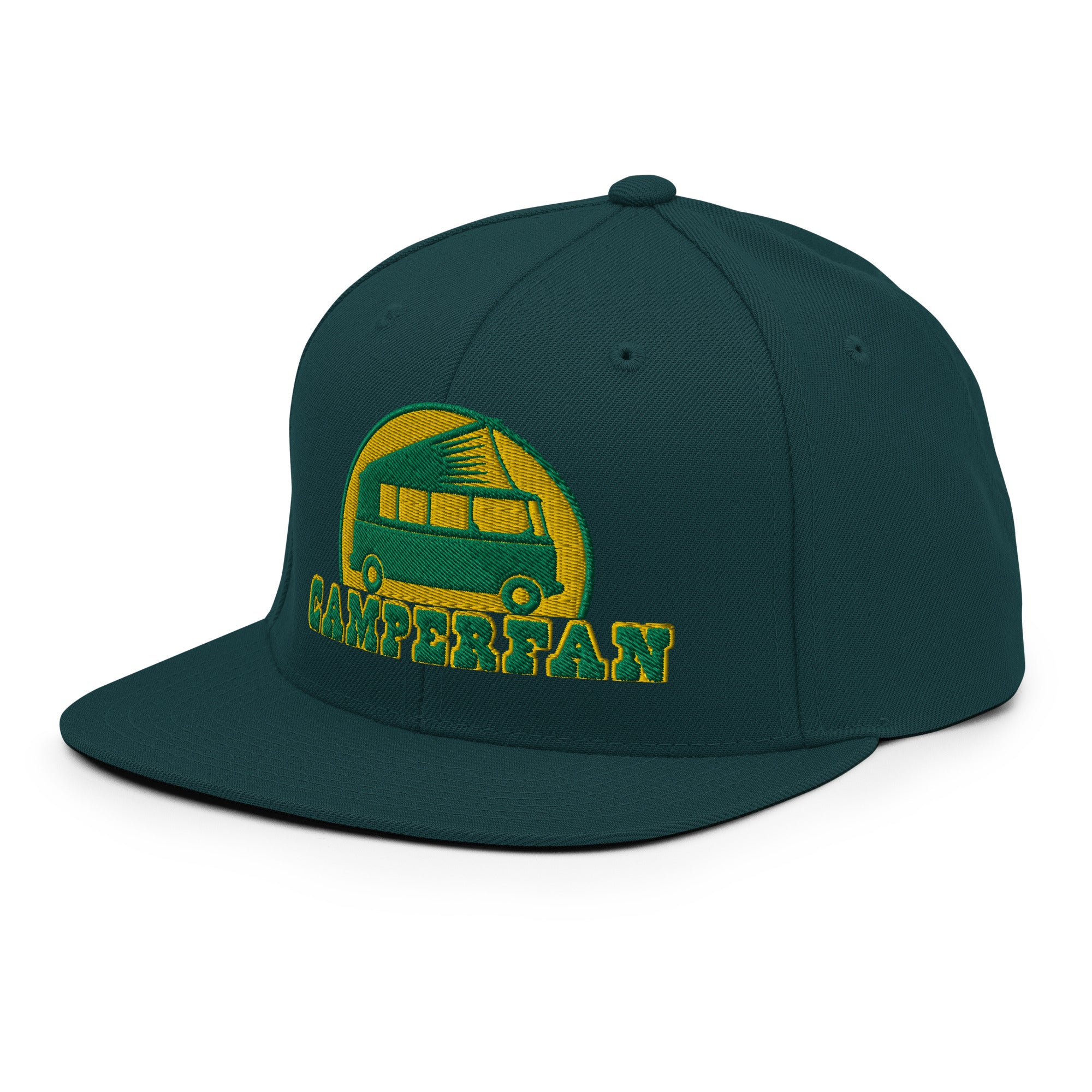 Casquette Snapback Wool Blend Camperfan green/yellow