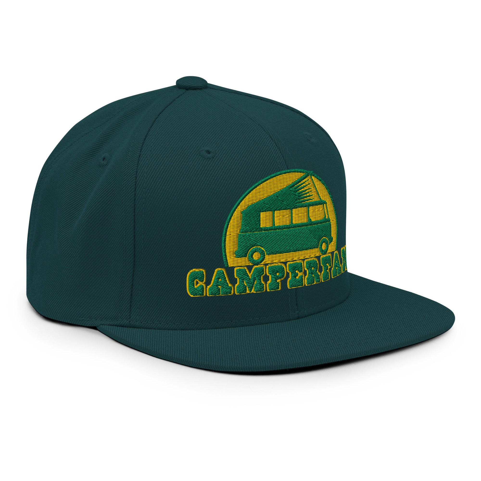 Casquette Snapback Wool Blend Camperfan green/yellow