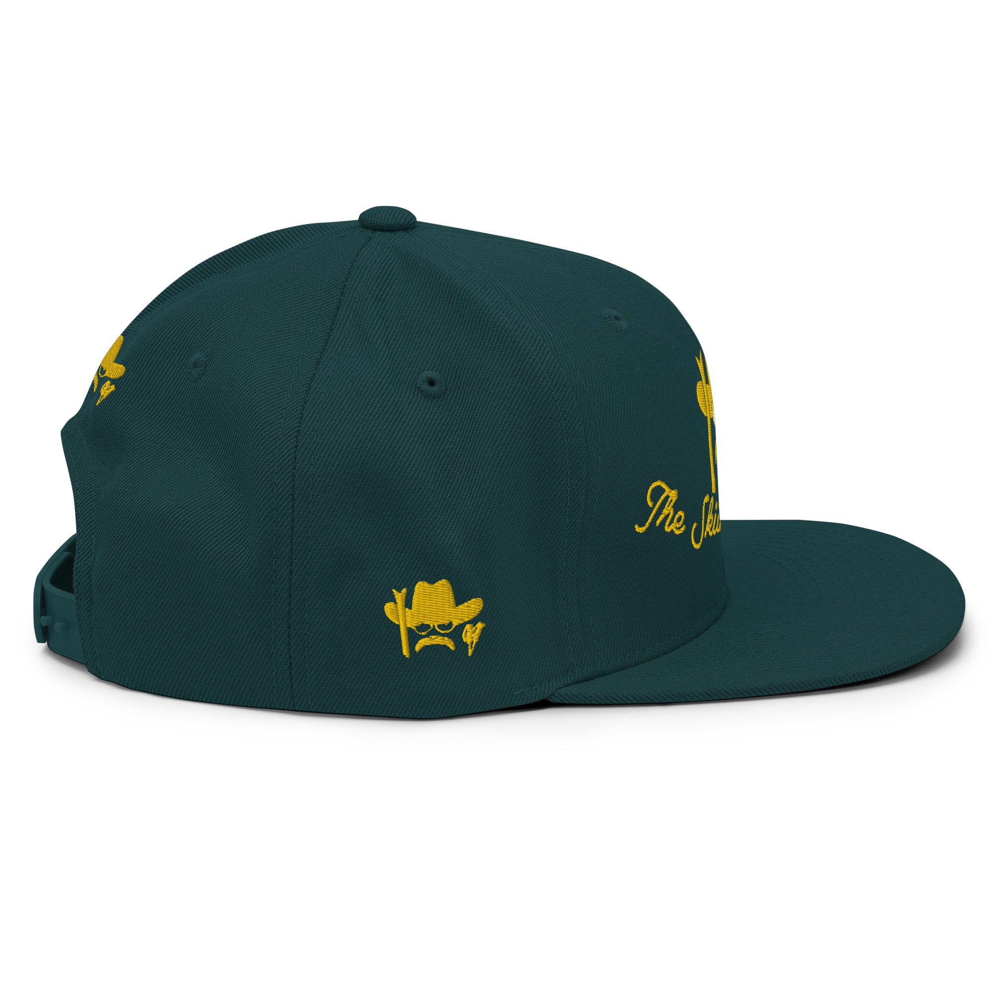 Casquette Snapback Wool Blend The Skiing Cowboy doré brodé sur 3 côtés