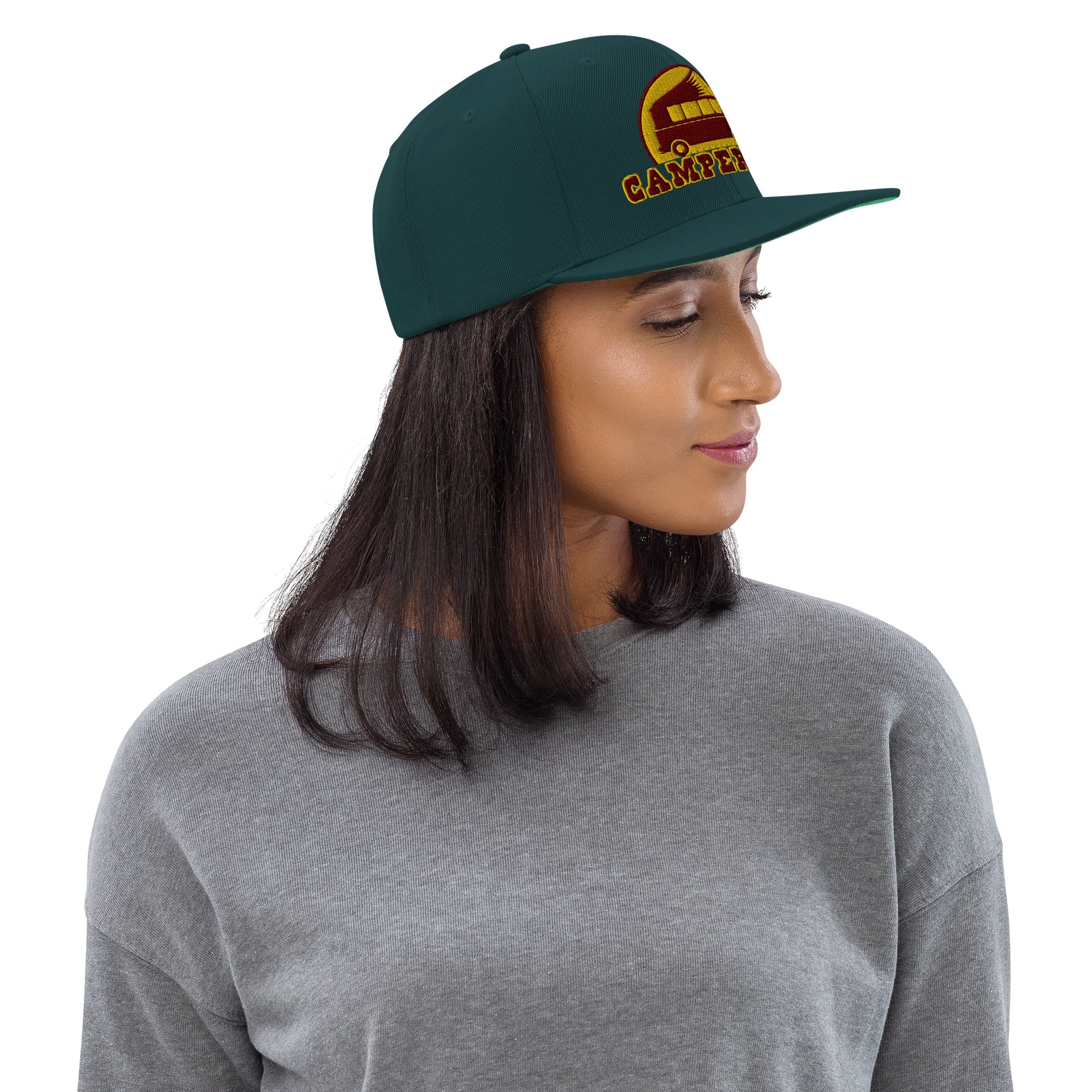 Casquette Snapback Wool Blend Camperfan marroon/yellow