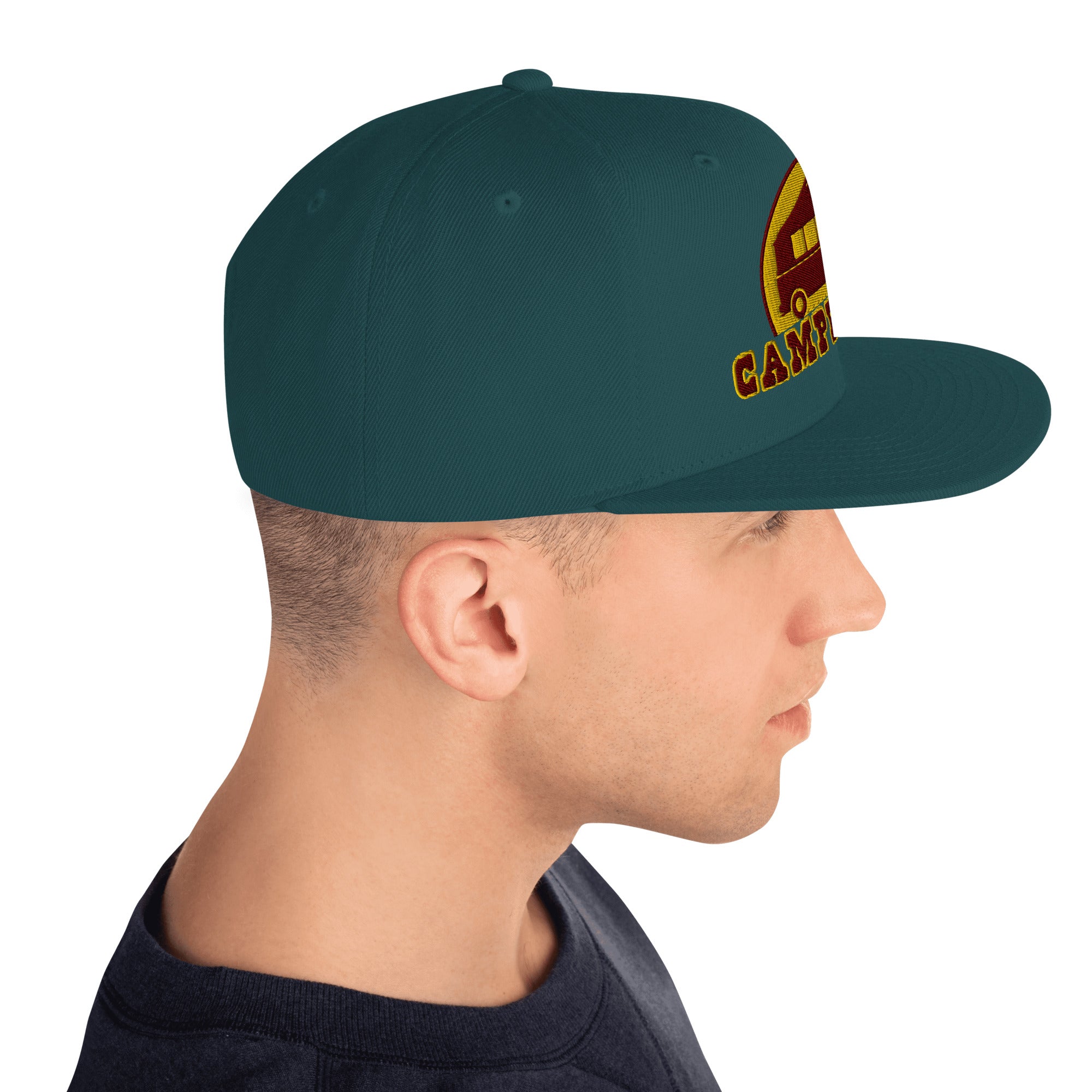 Casquette Snapback Wool Blend Camperfan marroon/yellow