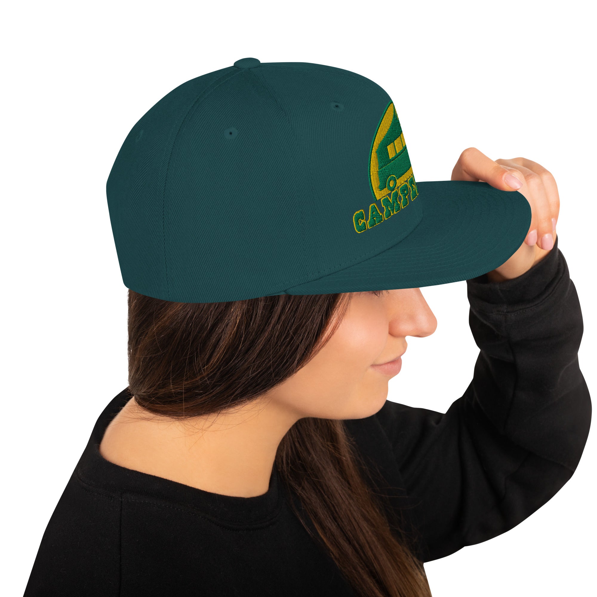 Casquette Snapback Wool Blend Camperfan green/yellow
