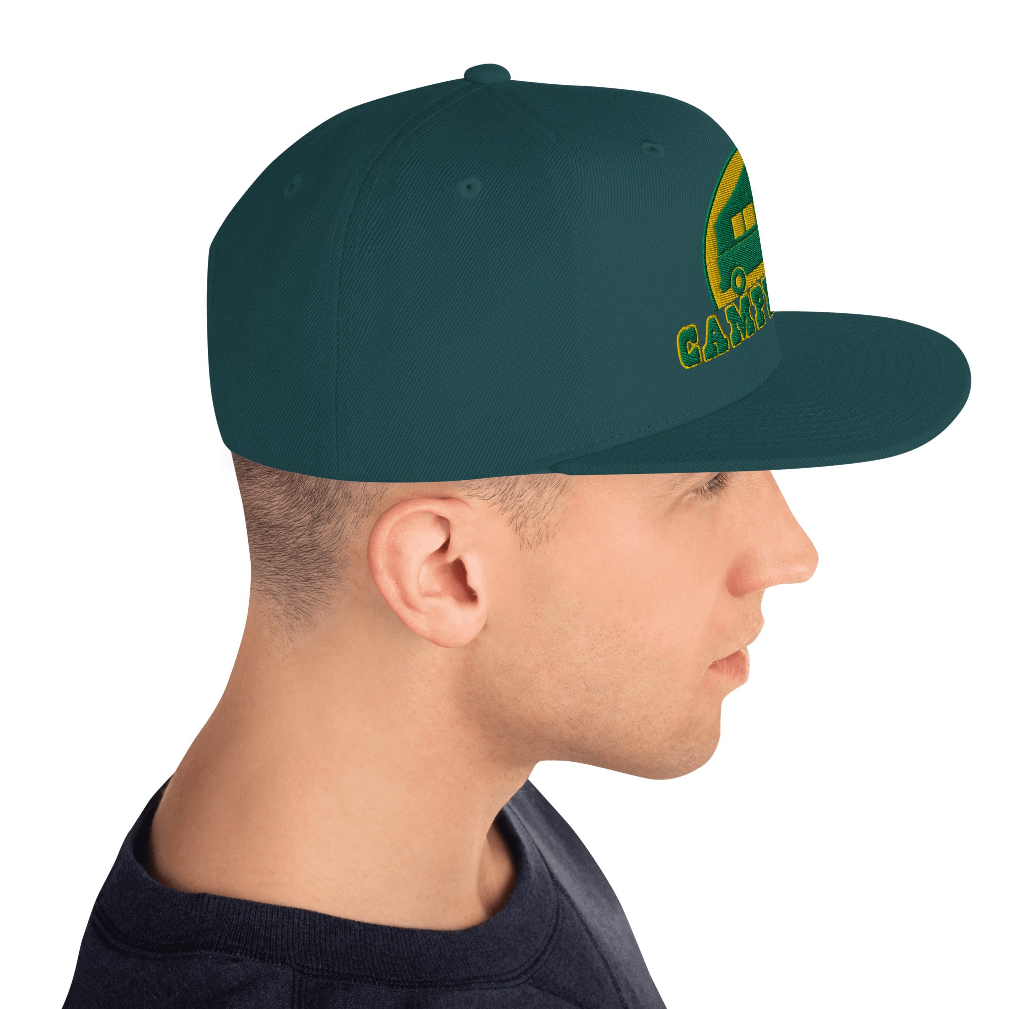 Casquette Snapback Wool Blend Camperfan green/yellow