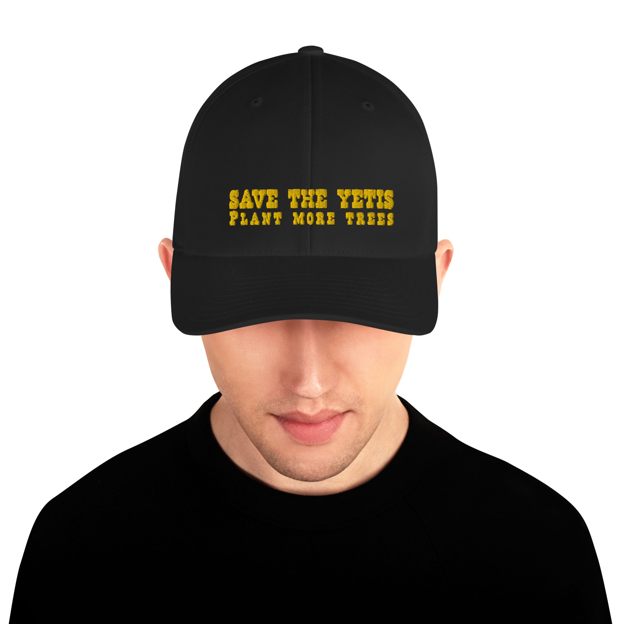 Casquette Structurée en Sergé Save the Yetis, Plant more Trees Gold