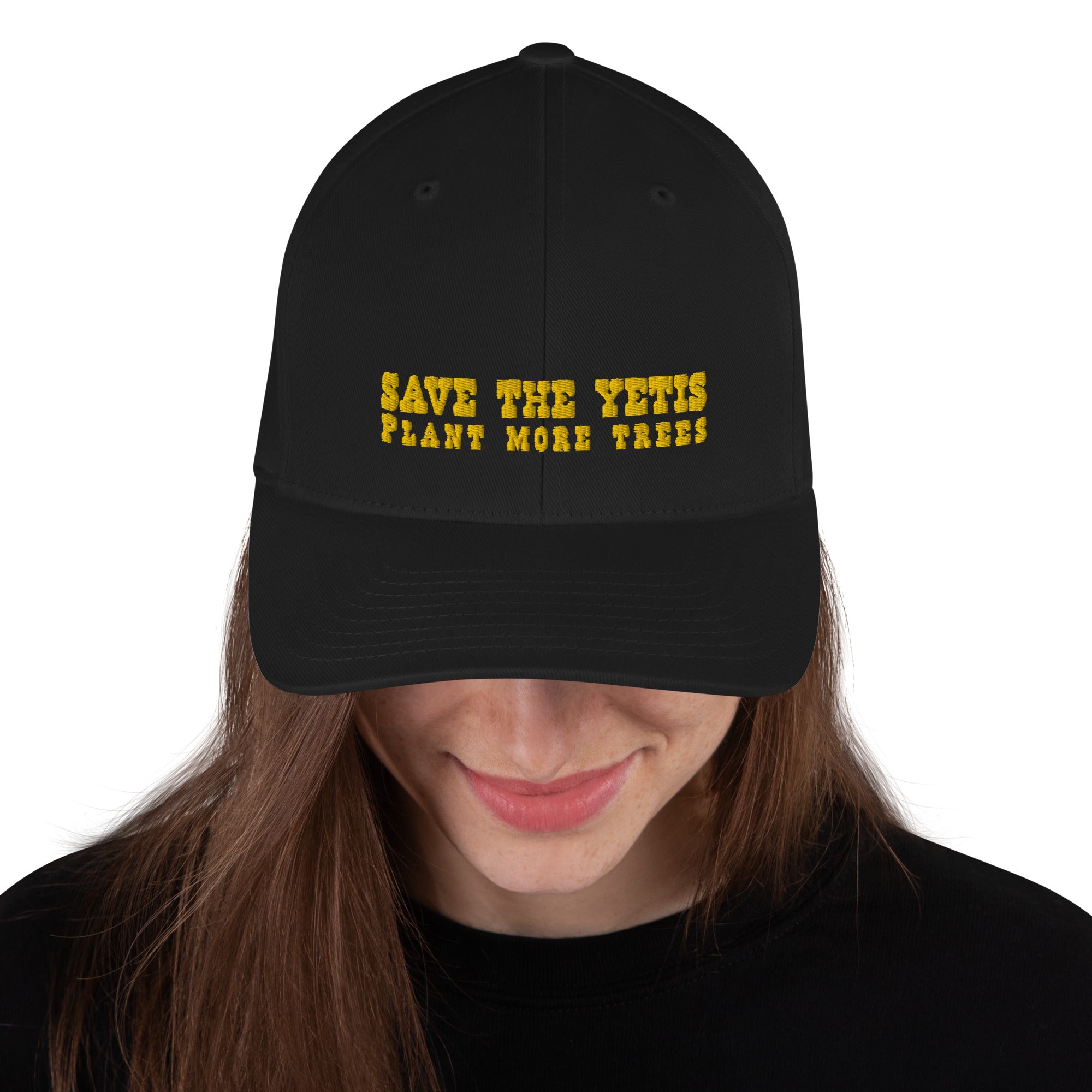 Casquette Structurée en Sergé Save the Yetis, Plant more Trees Gold