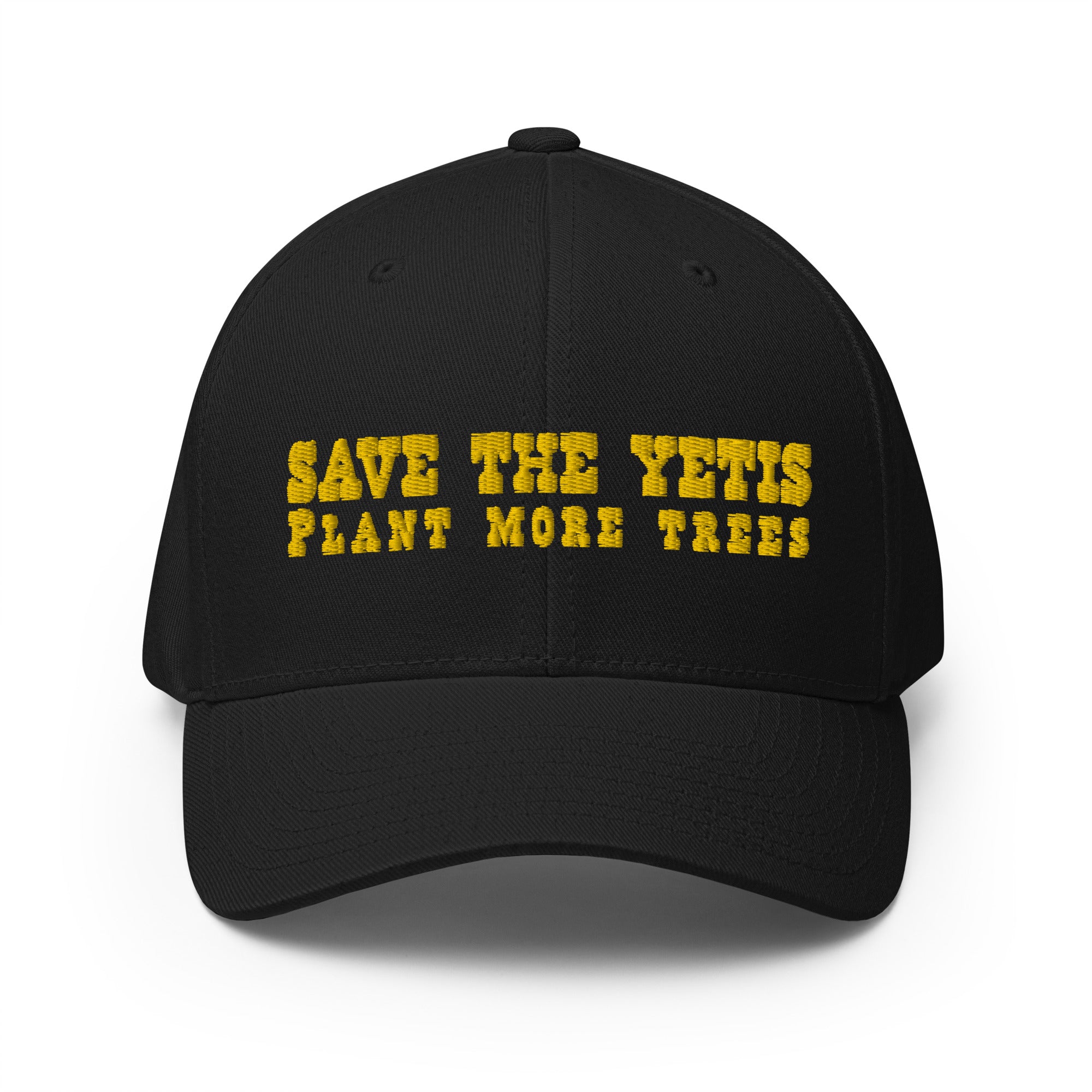Casquette Structurée en Sergé Save the Yetis, Plant more Trees Gold