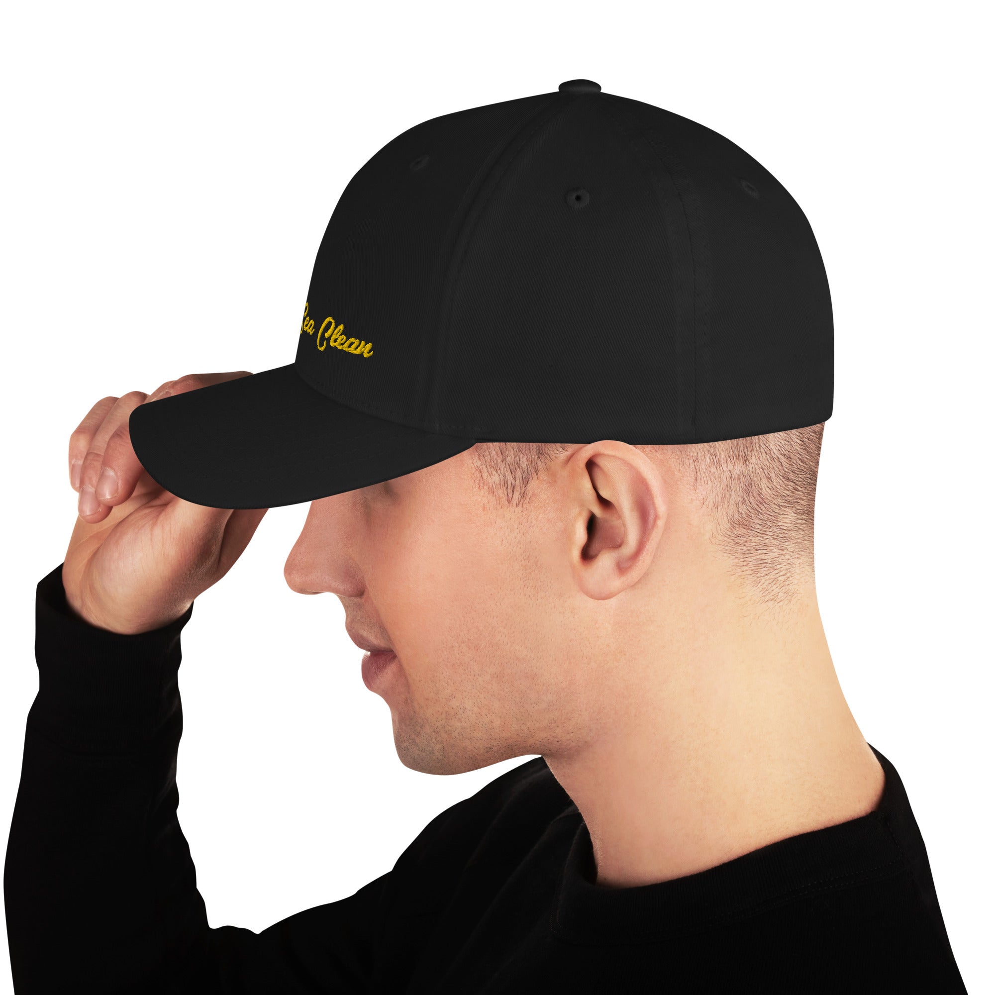 Structured Twill Cap Keep The Sea Clean Gold