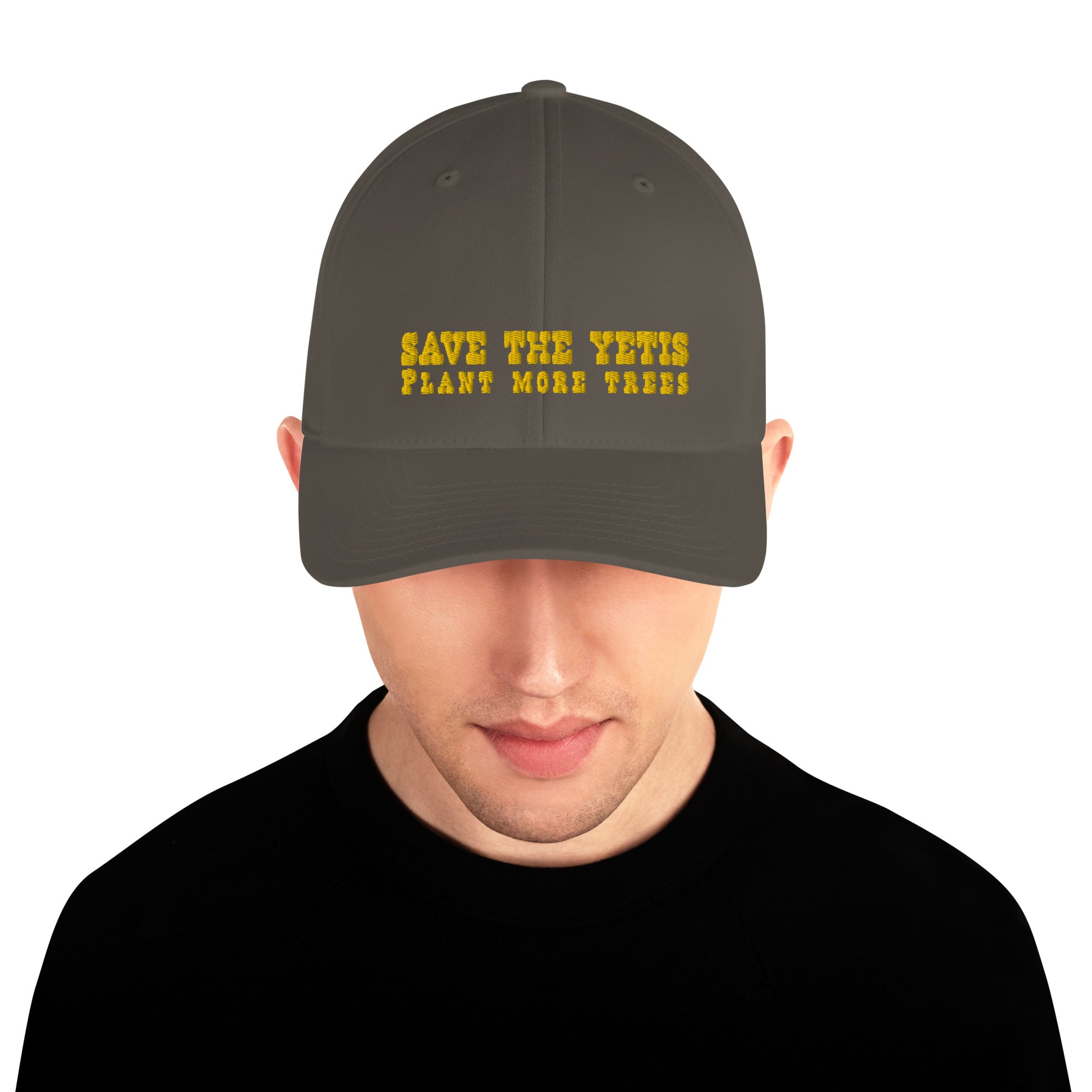 Casquette Structurée en Sergé Save the Yetis, Plant more Trees Gold
