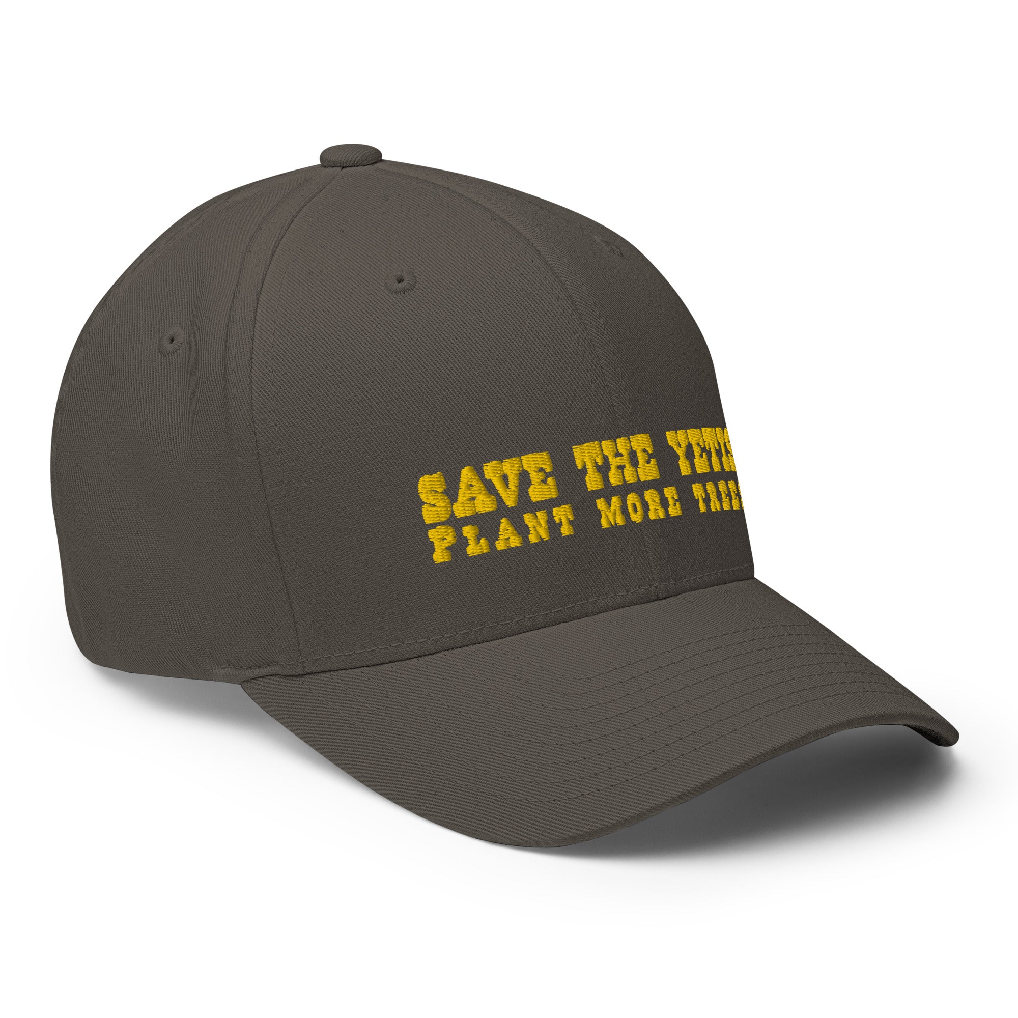 Casquette Structurée en Sergé Save the Yetis, Plant more Trees Gold