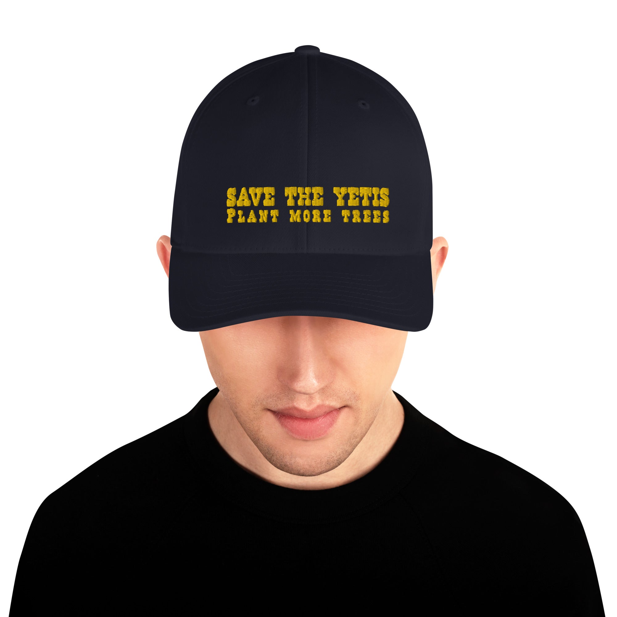 Casquette Structurée en Sergé Save the Yetis, Plant more Trees Gold