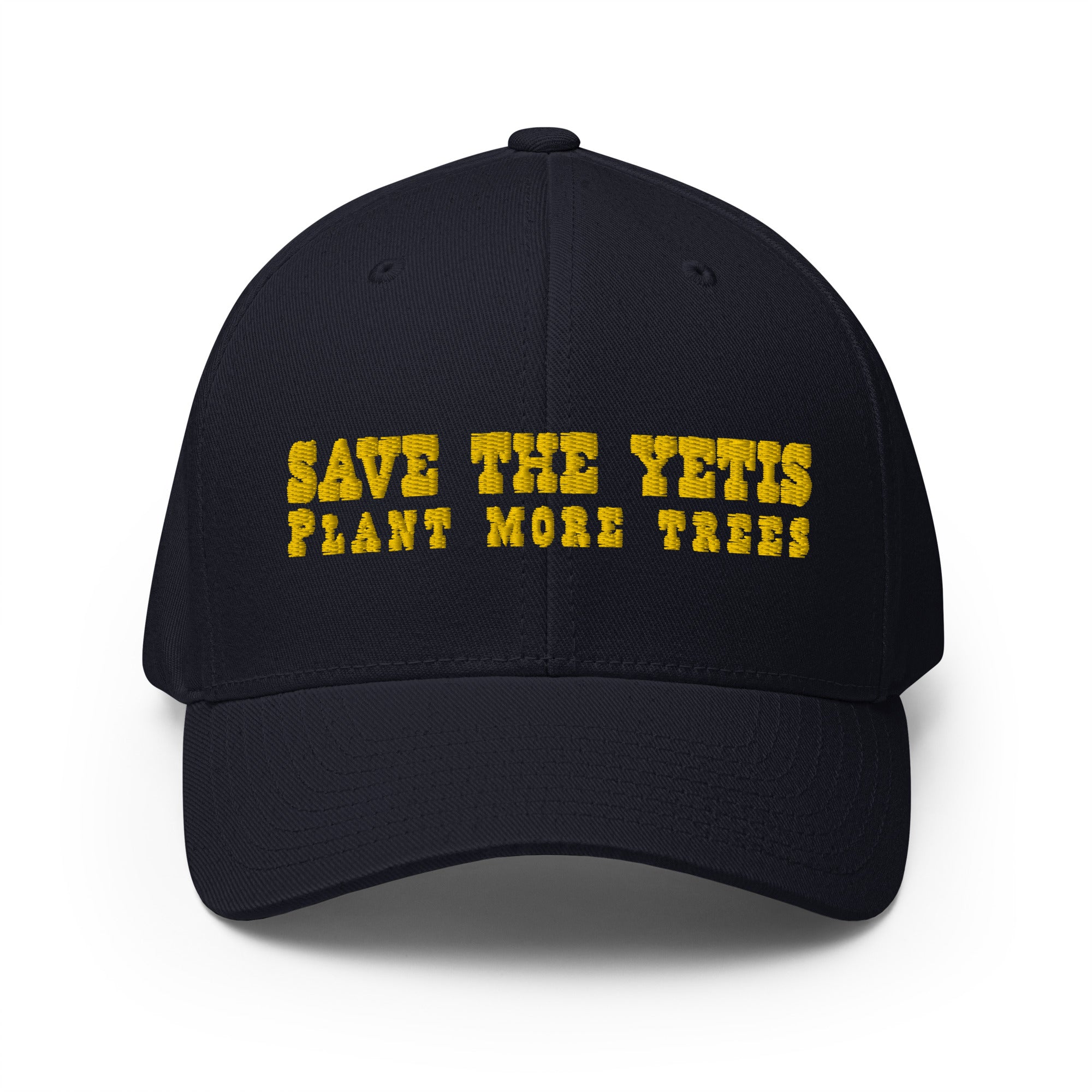 Casquette Structurée en Sergé Save the Yetis, Plant more Trees Gold