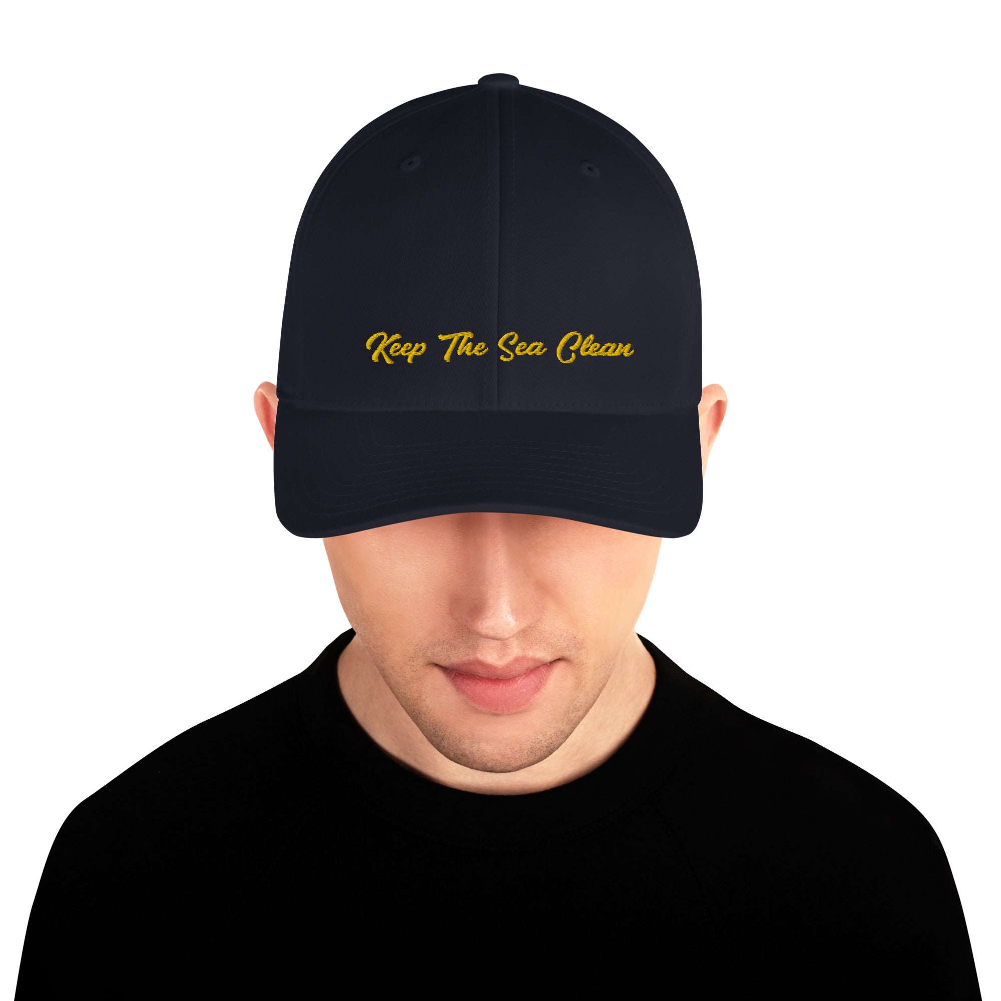 Structured Twill Cap Keep The Sea Clean Gold