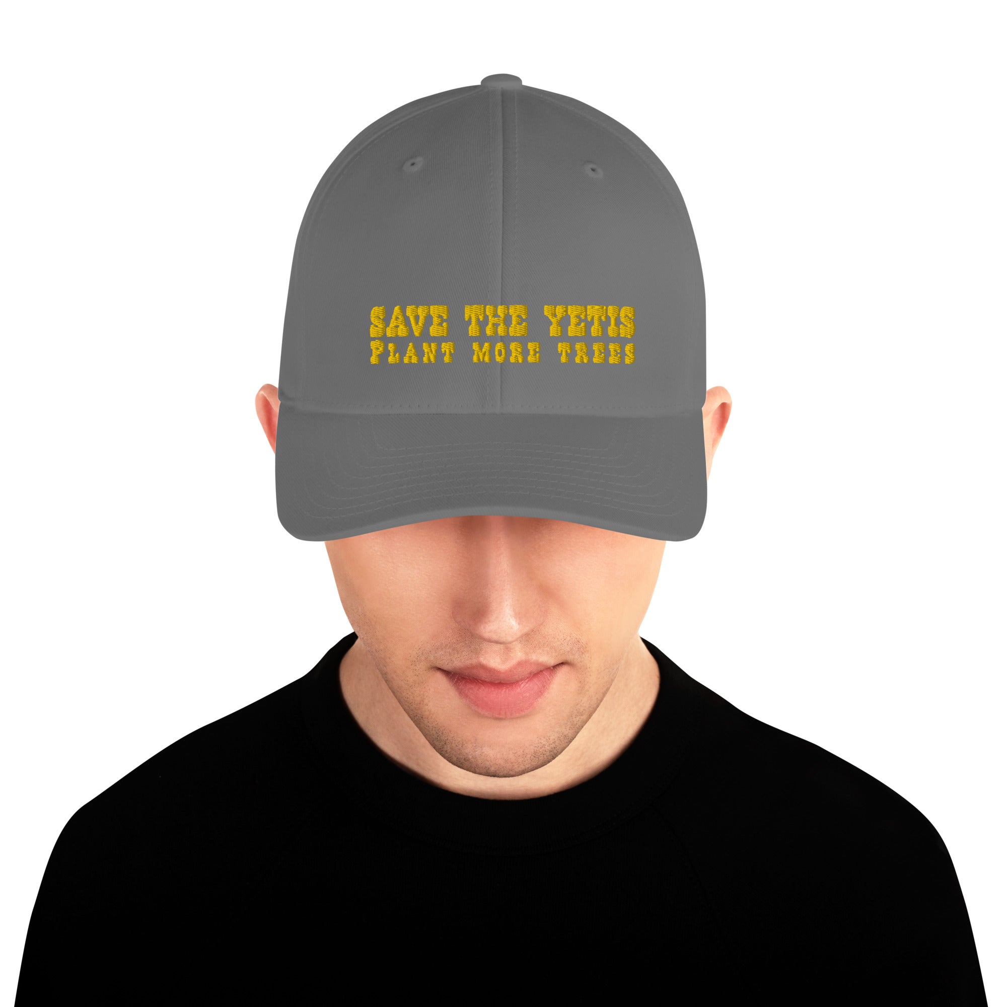 Casquette Structurée en Sergé Save the Yetis, Plant more Trees Gold