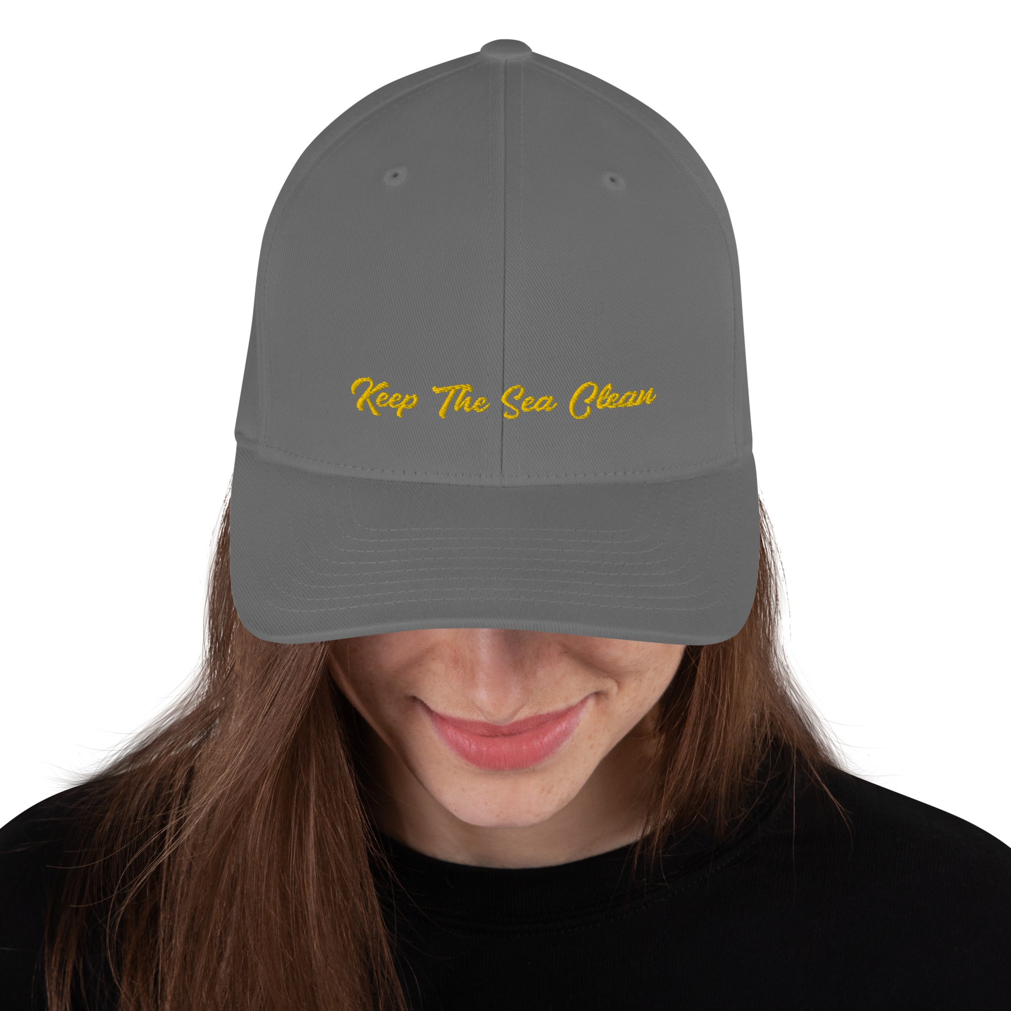 Structured Twill Cap Keep The Sea Clean Gold