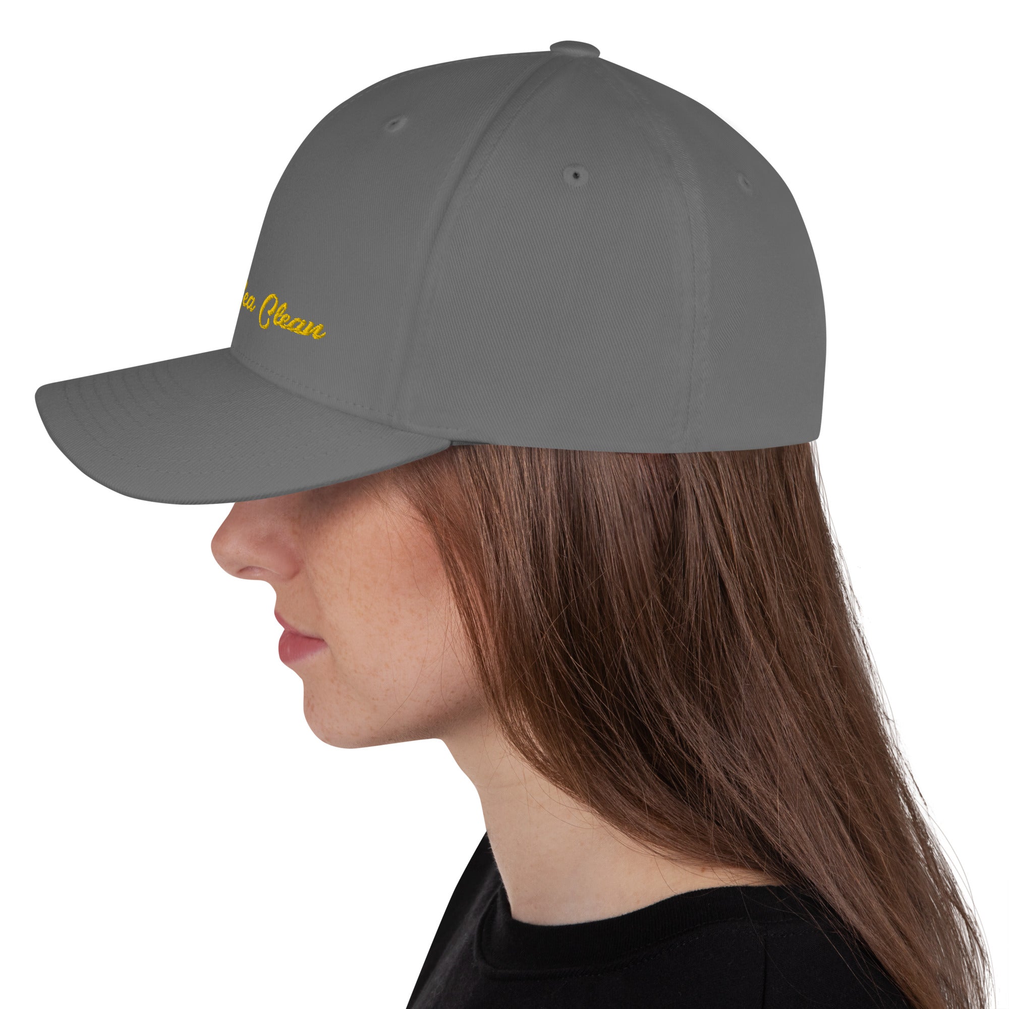 Structured Twill Cap Keep The Sea Clean Gold