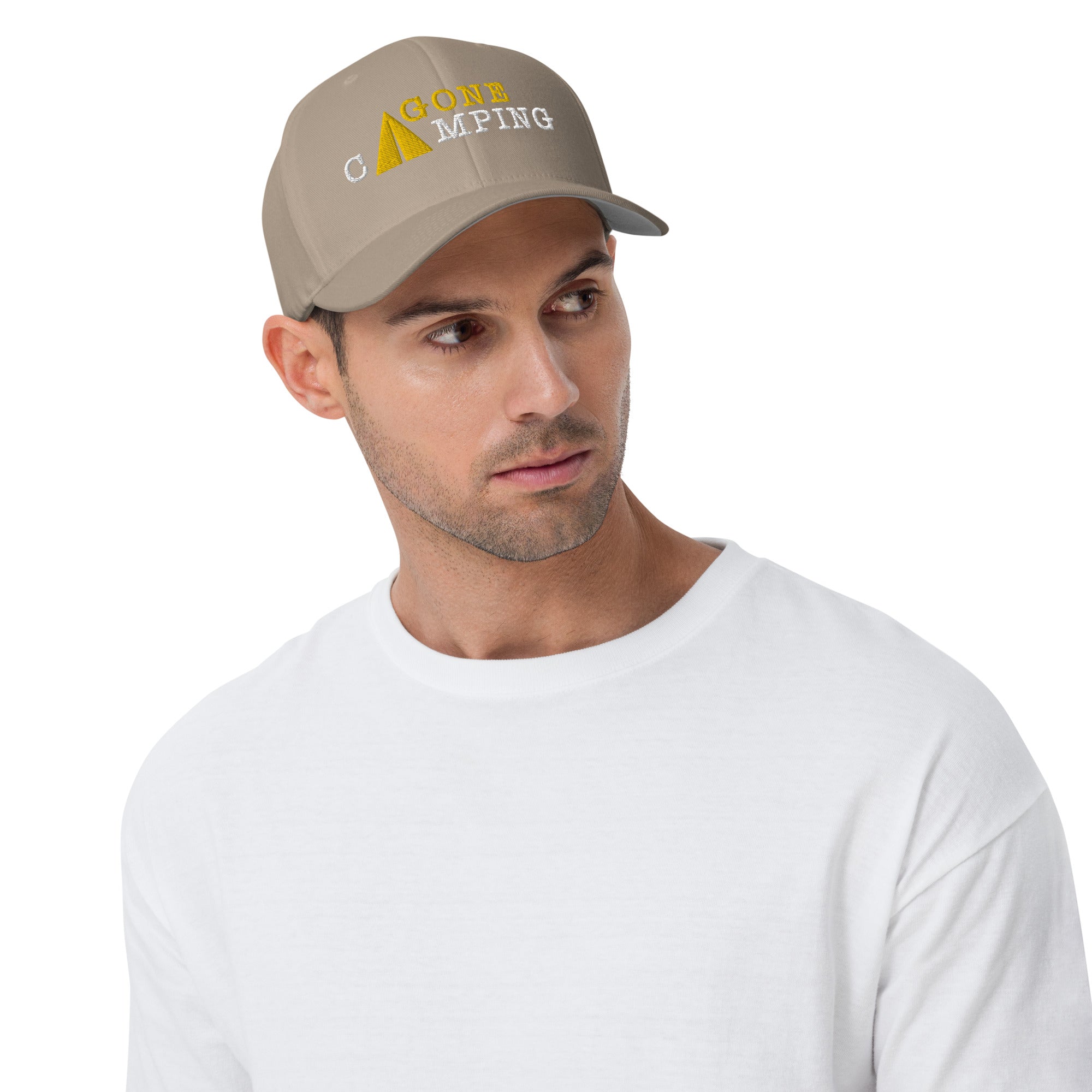 Casquette Structurée en Sergé Gone Camping Gold/White