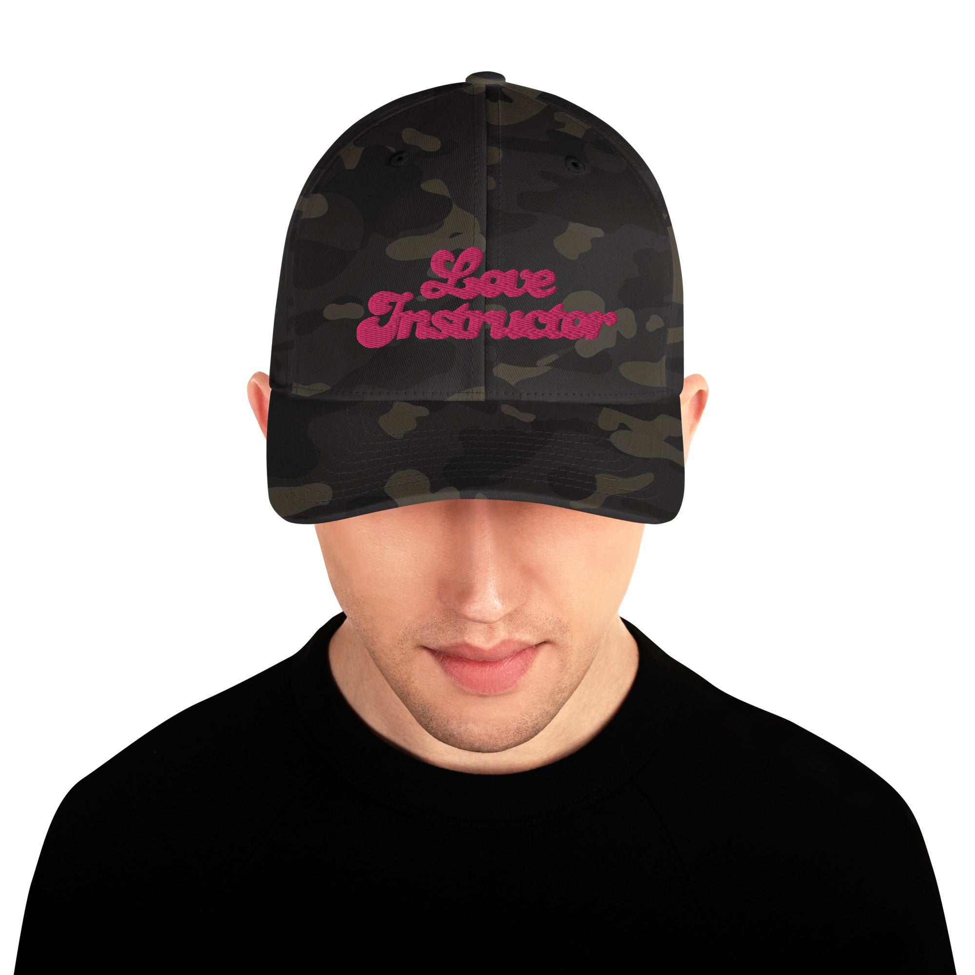 Casquette Structurée en Sergé camouflage Love instructor Flamingo