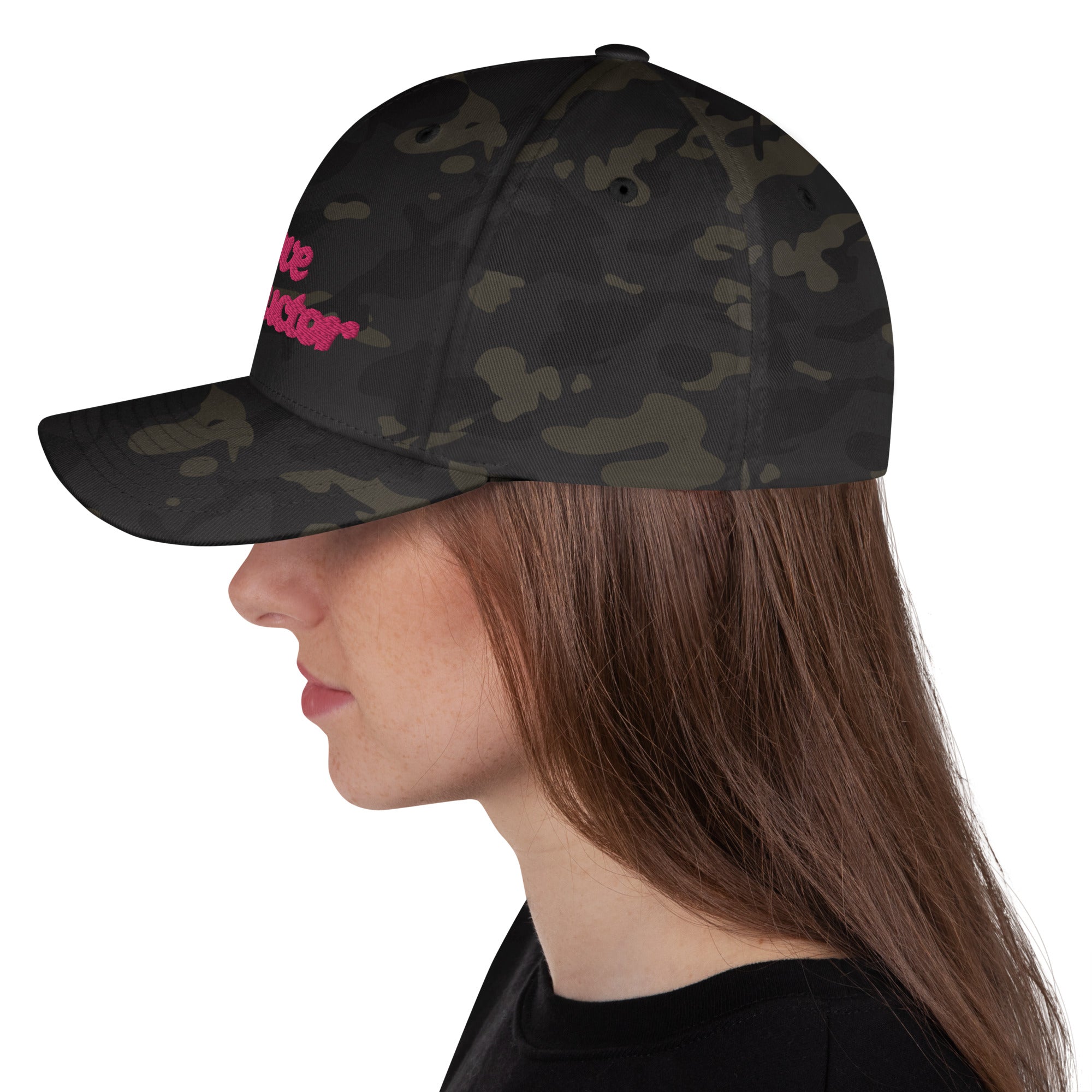 Casquette Structurée en Sergé camouflage Love instructor Flamingo