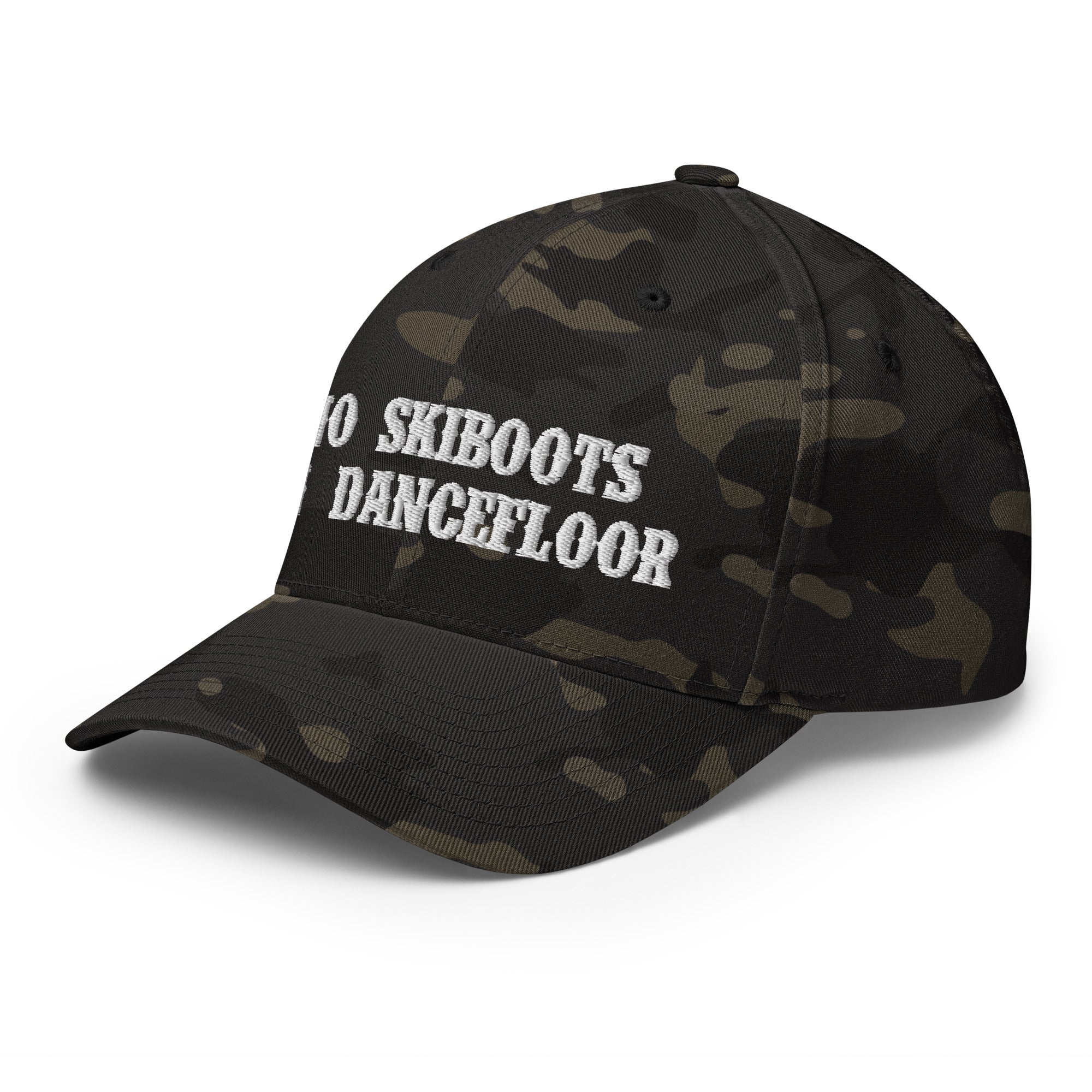 Camo Structured Twill Cap No Skiboots on Dancefloor White