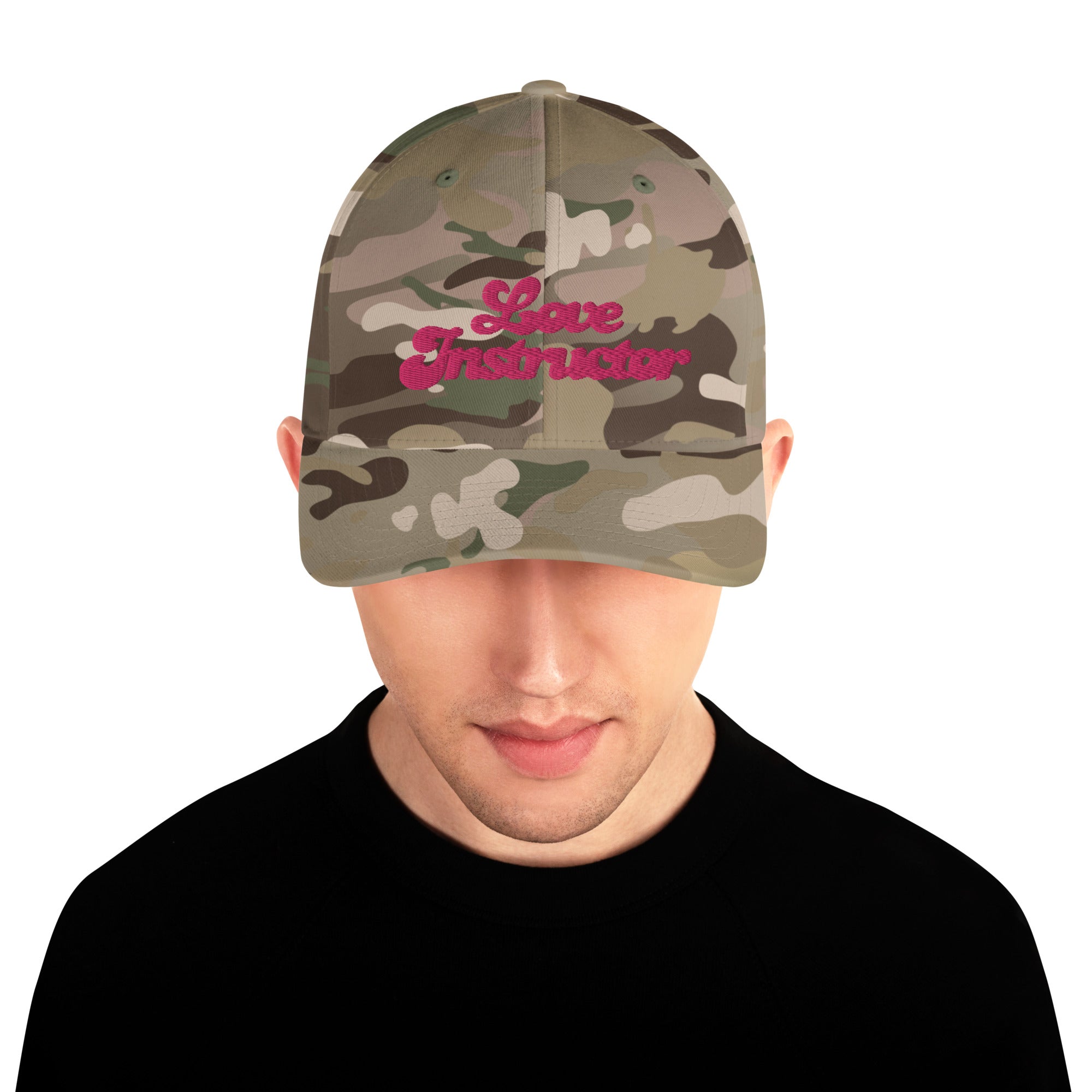 Casquette Structurée en Sergé camouflage Love instructor Flamingo