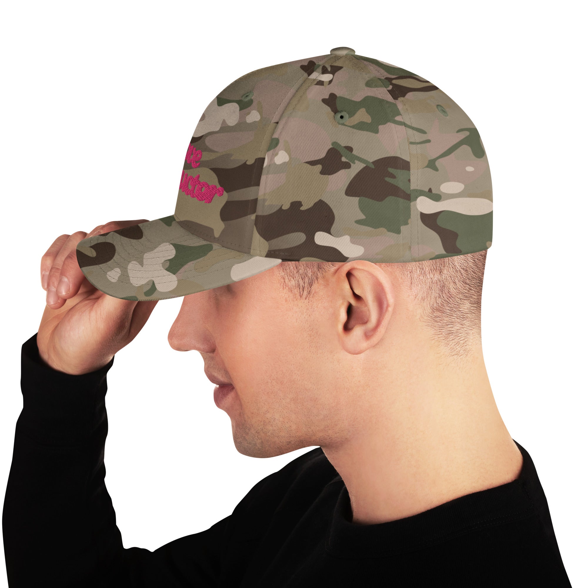 Casquette Structurée en Sergé camouflage Love instructor Flamingo