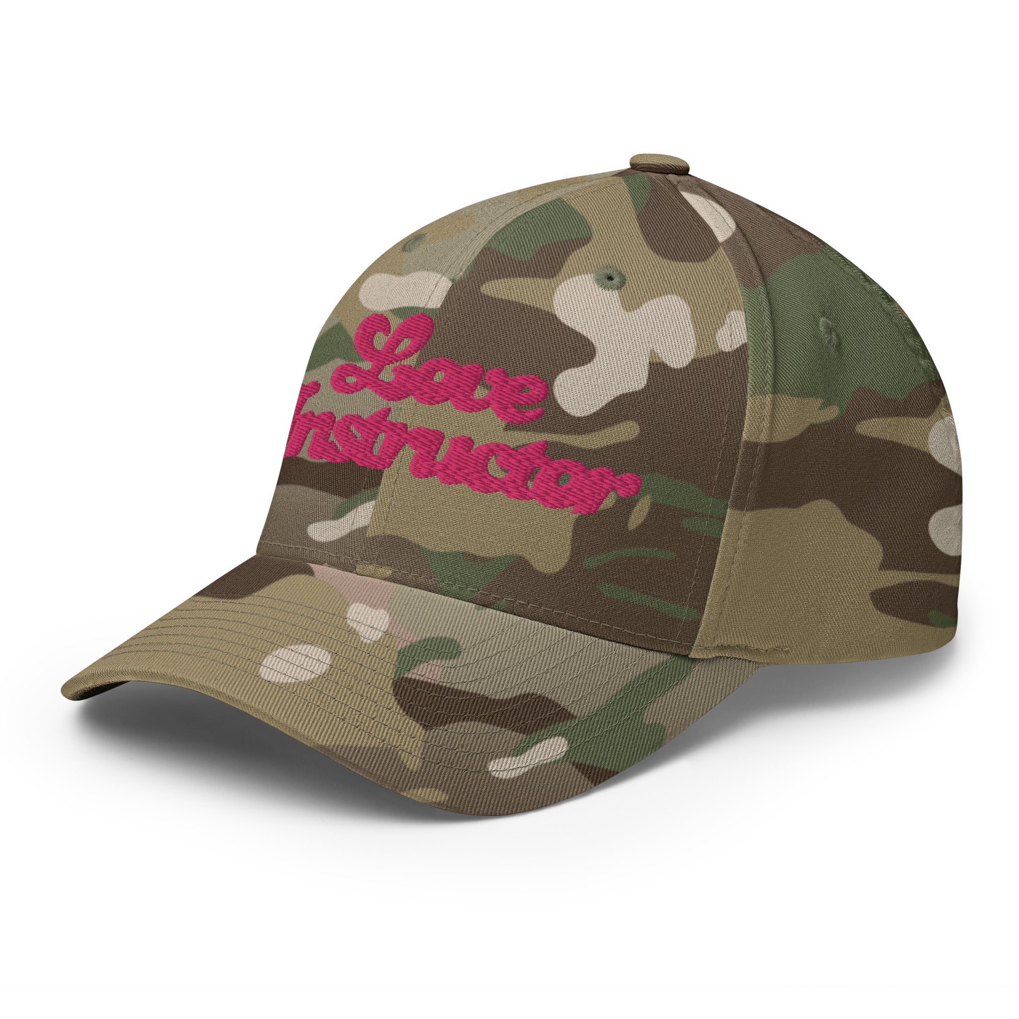 Casquette Structurée en Sergé camouflage Love instructor Flamingo
