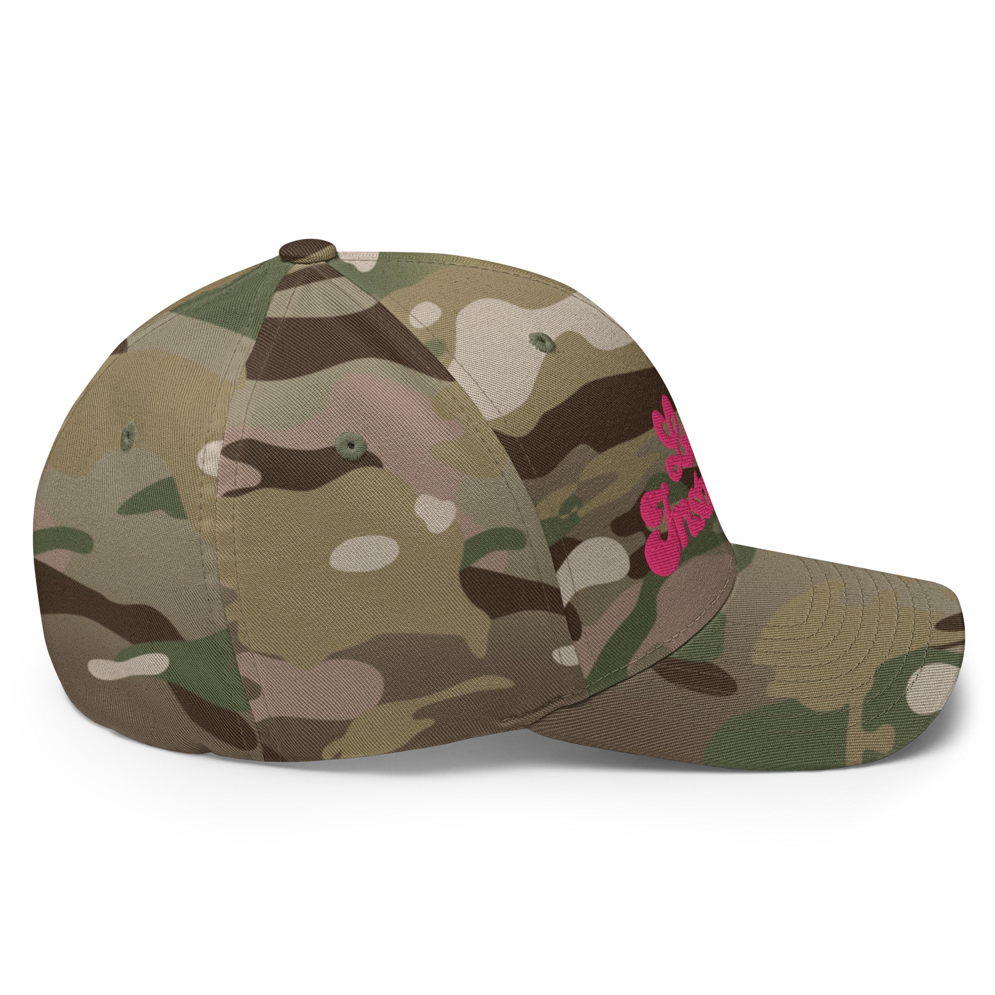 Casquette Structurée en Sergé camouflage Love instructor Flamingo