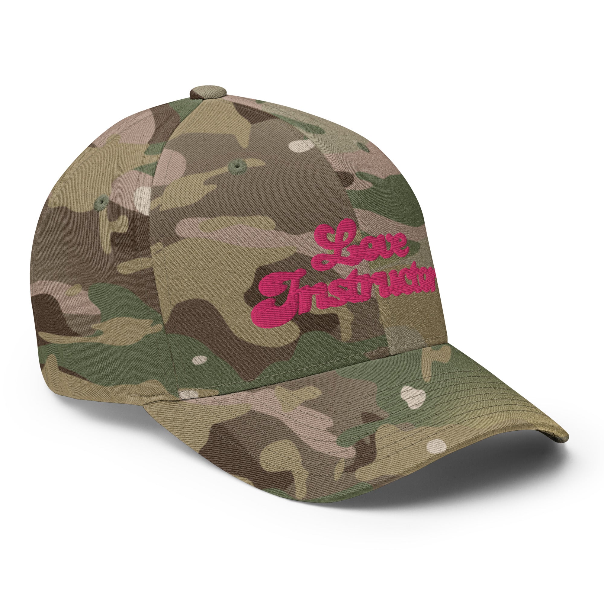 Casquette Structurée en Sergé camouflage Love instructor Flamingo