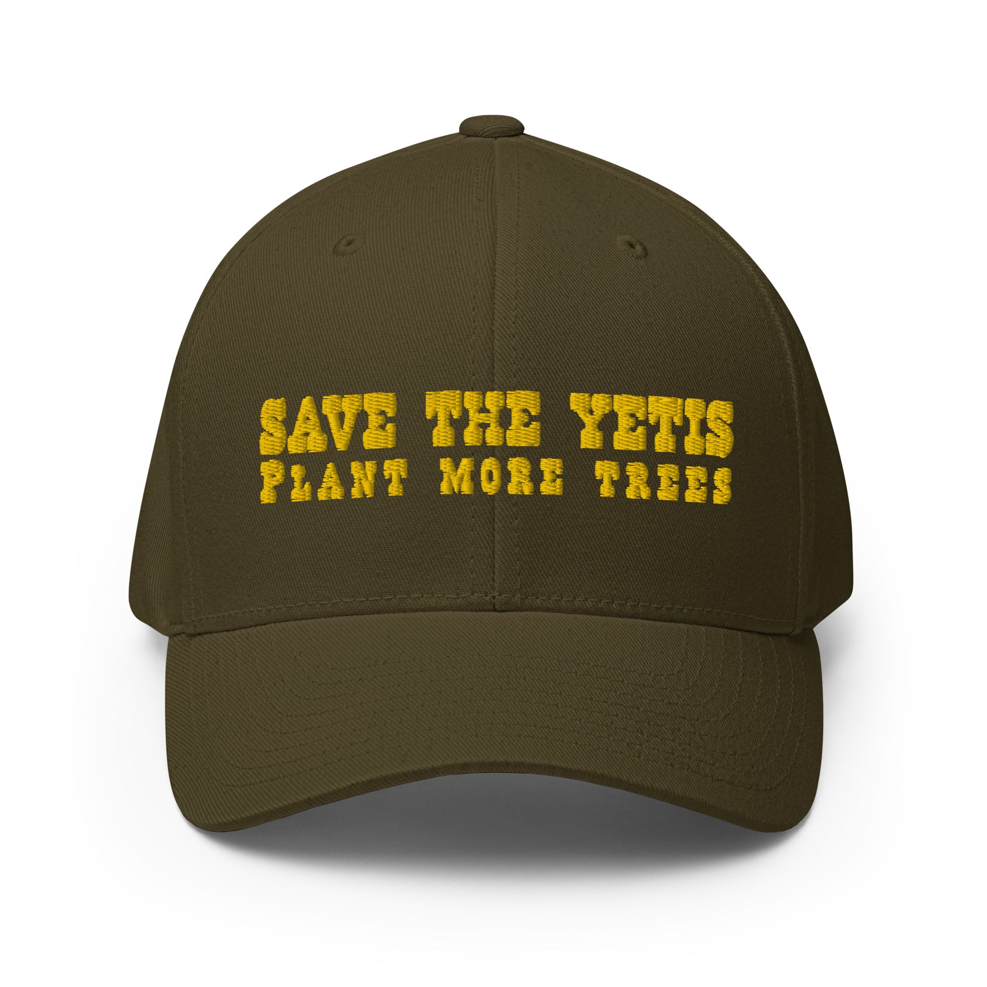 Casquette Structurée en Sergé Save the Yetis, Plant more Trees Gold
