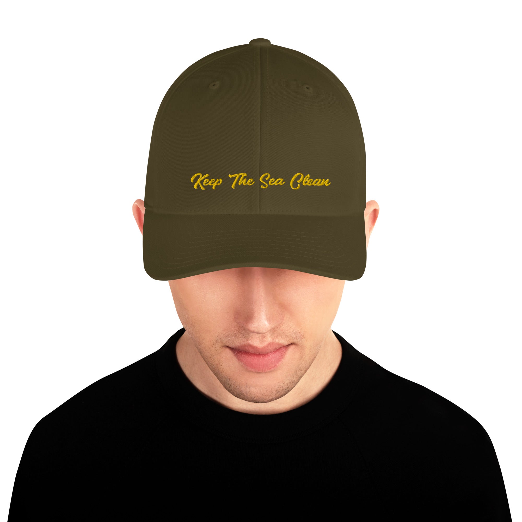 Structured Twill Cap Keep The Sea Clean Gold