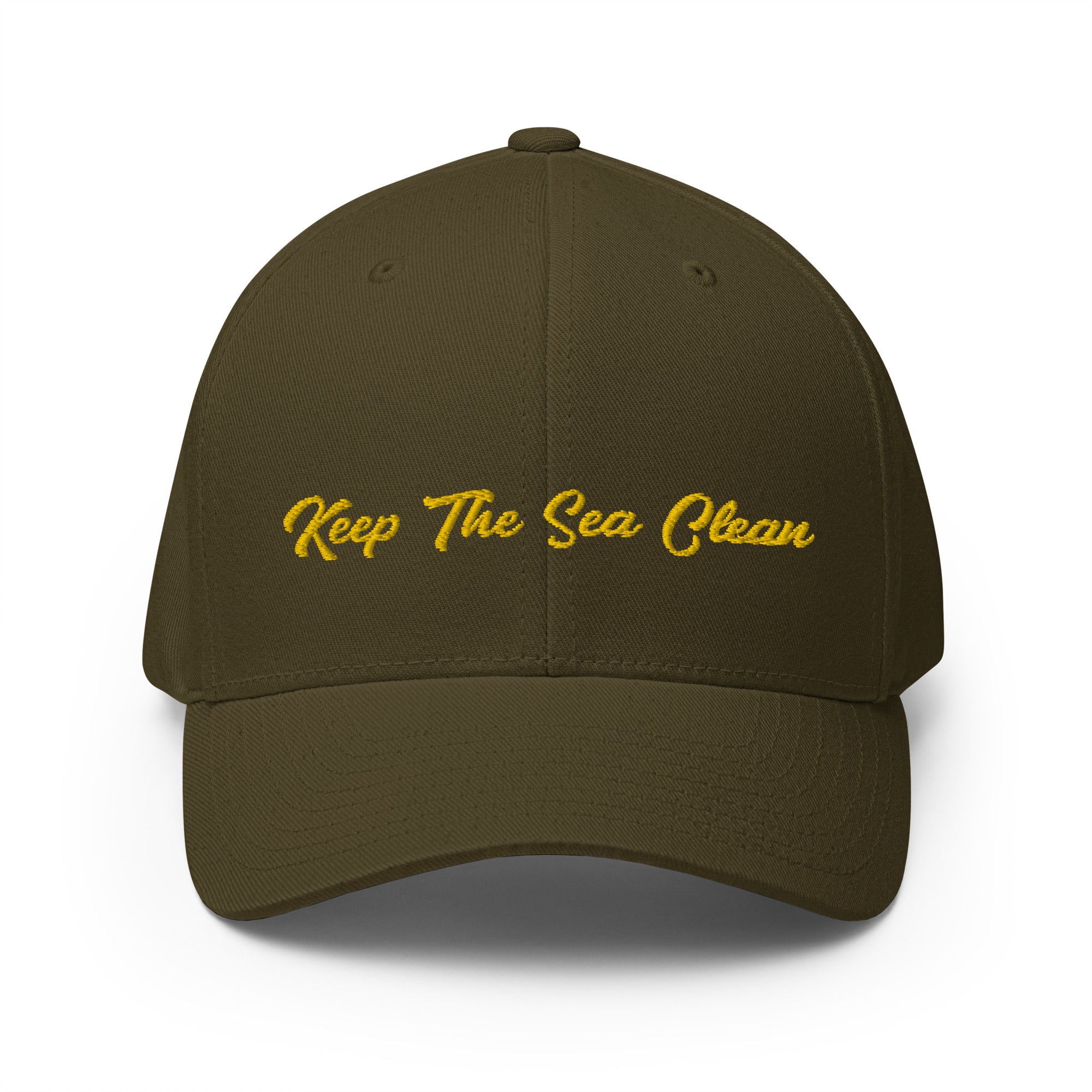 Structured Twill Cap Keep The Sea Clean Gold