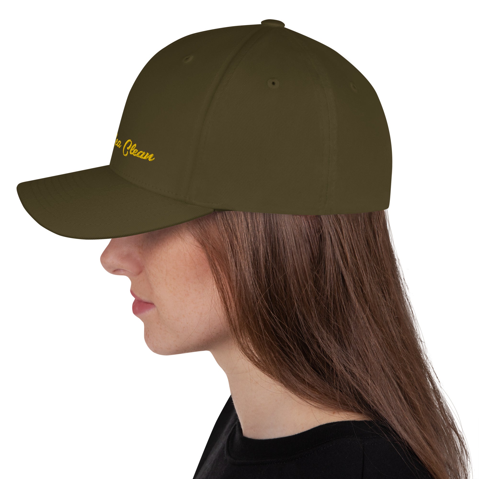 Structured Twill Cap Keep The Sea Clean Gold