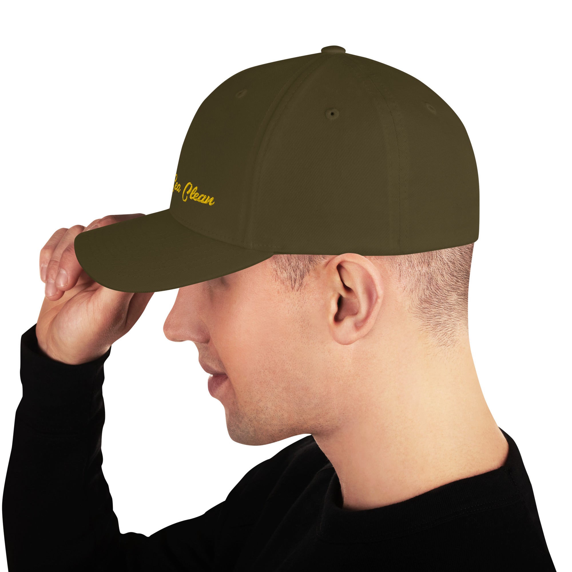 Structured Twill Cap Keep The Sea Clean Gold