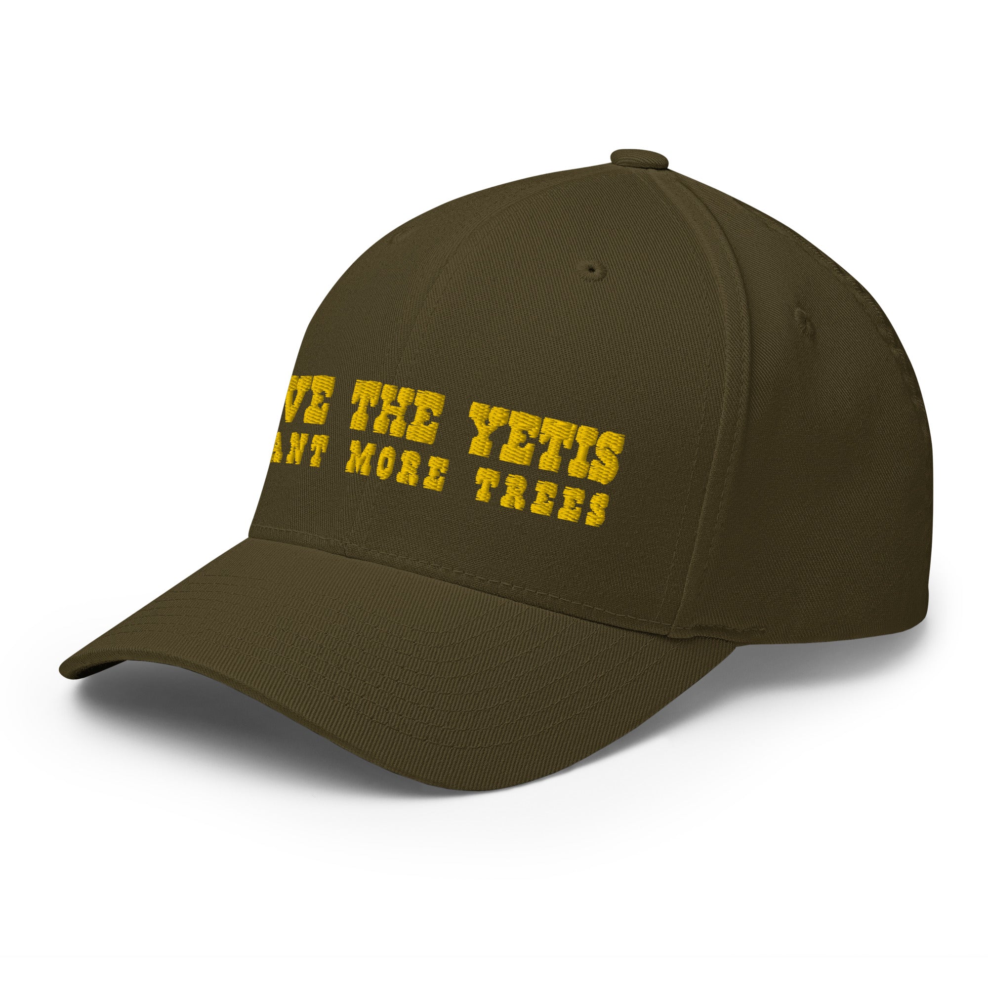 Casquette Structurée en Sergé Save the Yetis, Plant more Trees Gold