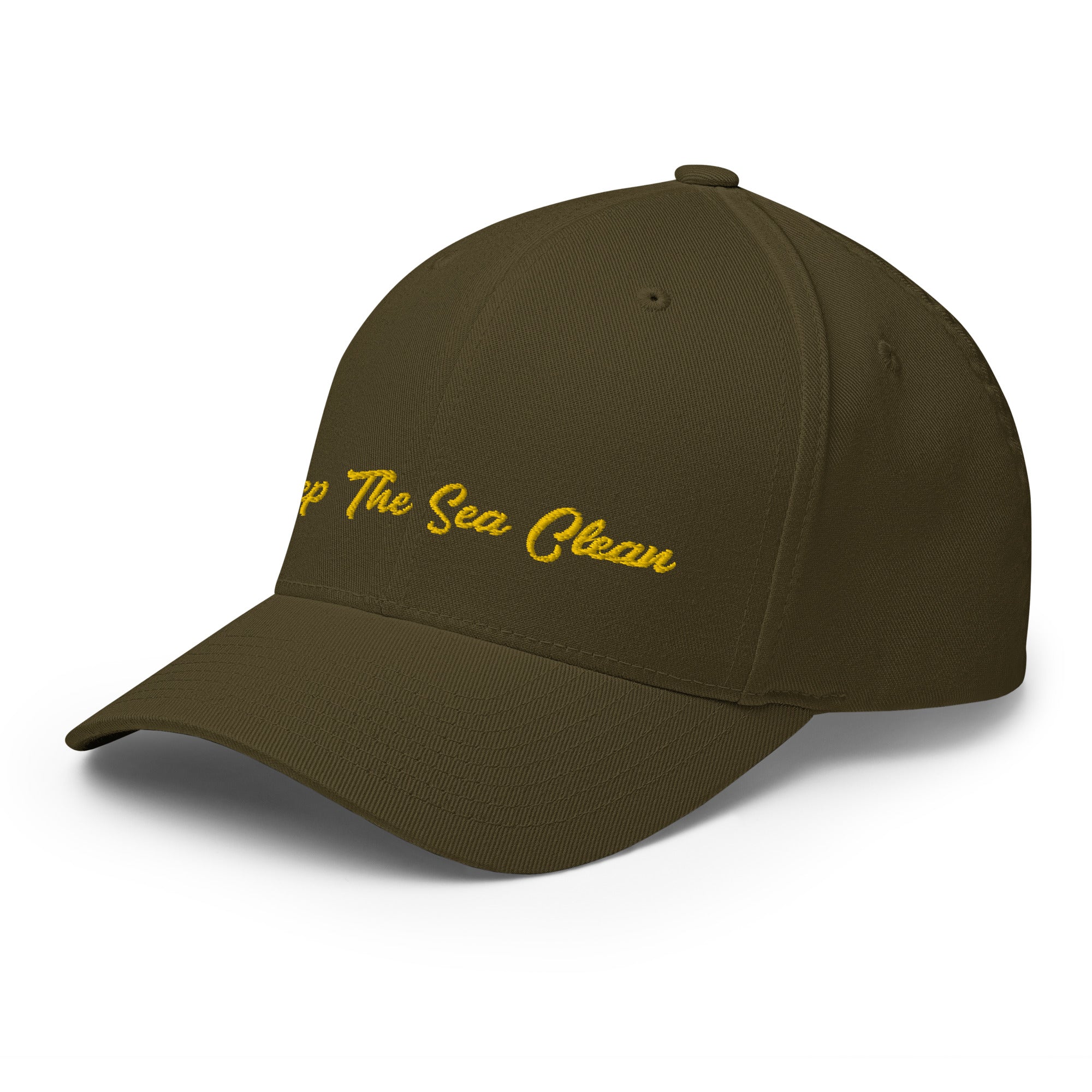Structured Twill Cap Keep The Sea Clean Gold