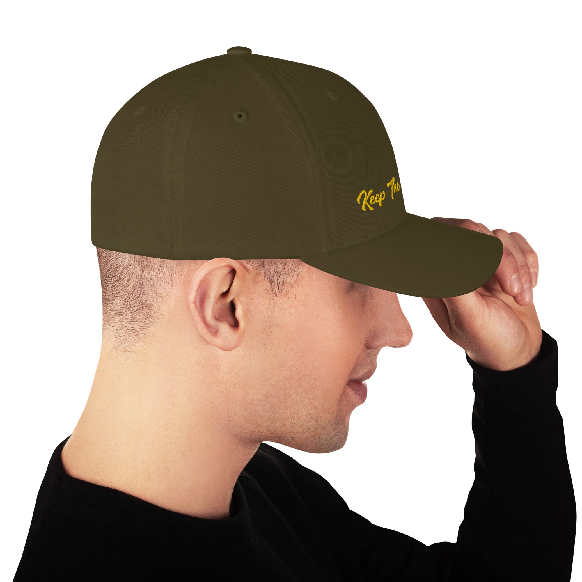 Structured Twill Cap Keep The Sea Clean Gold