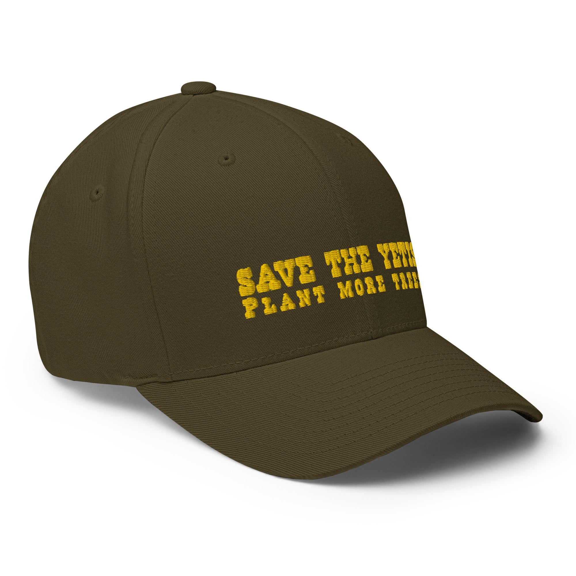 Casquette Structurée en Sergé Save the Yetis, Plant more Trees Gold