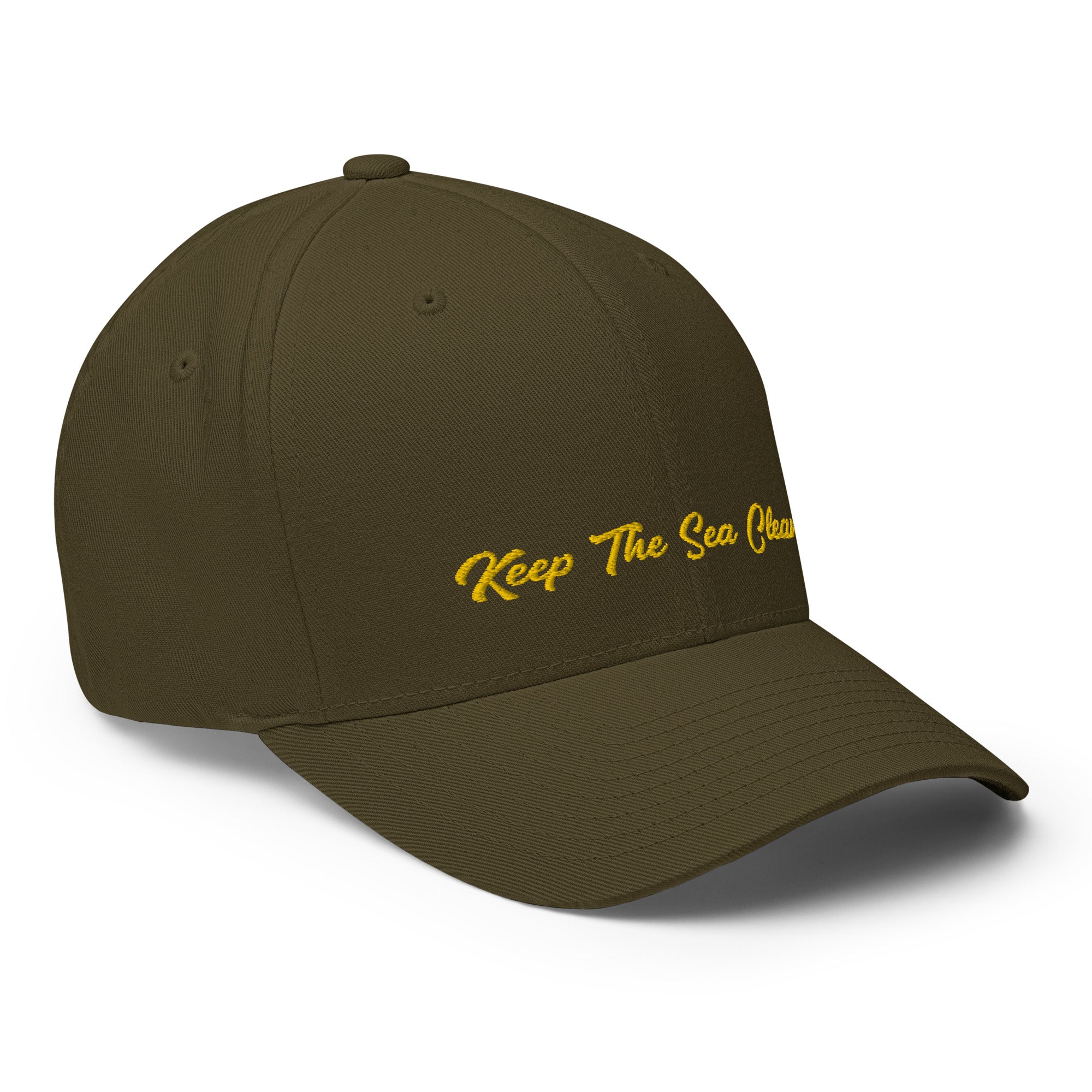Structured Twill Cap Keep The Sea Clean Gold