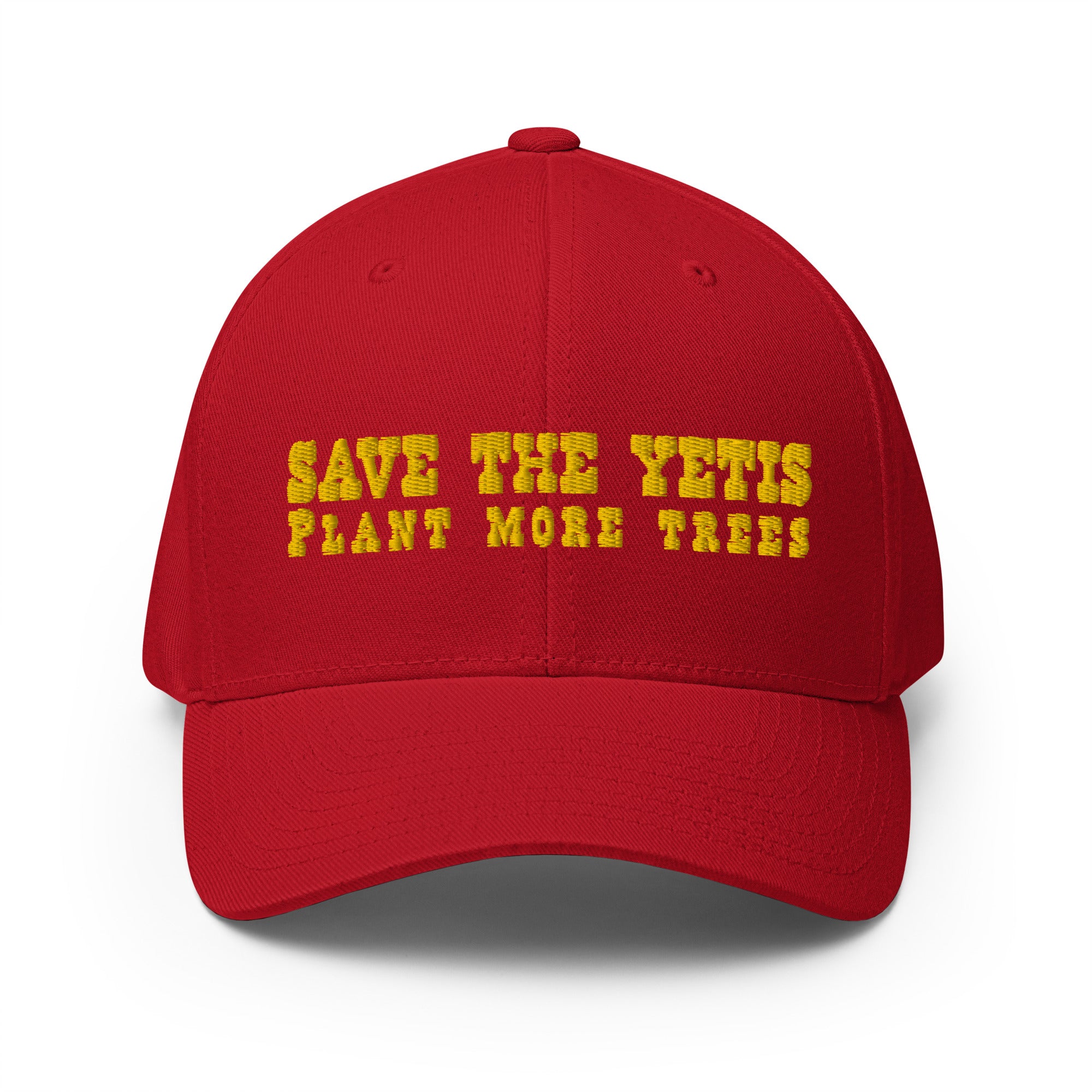 Casquette Structurée en Sergé Save the Yetis, Plant more Trees Gold