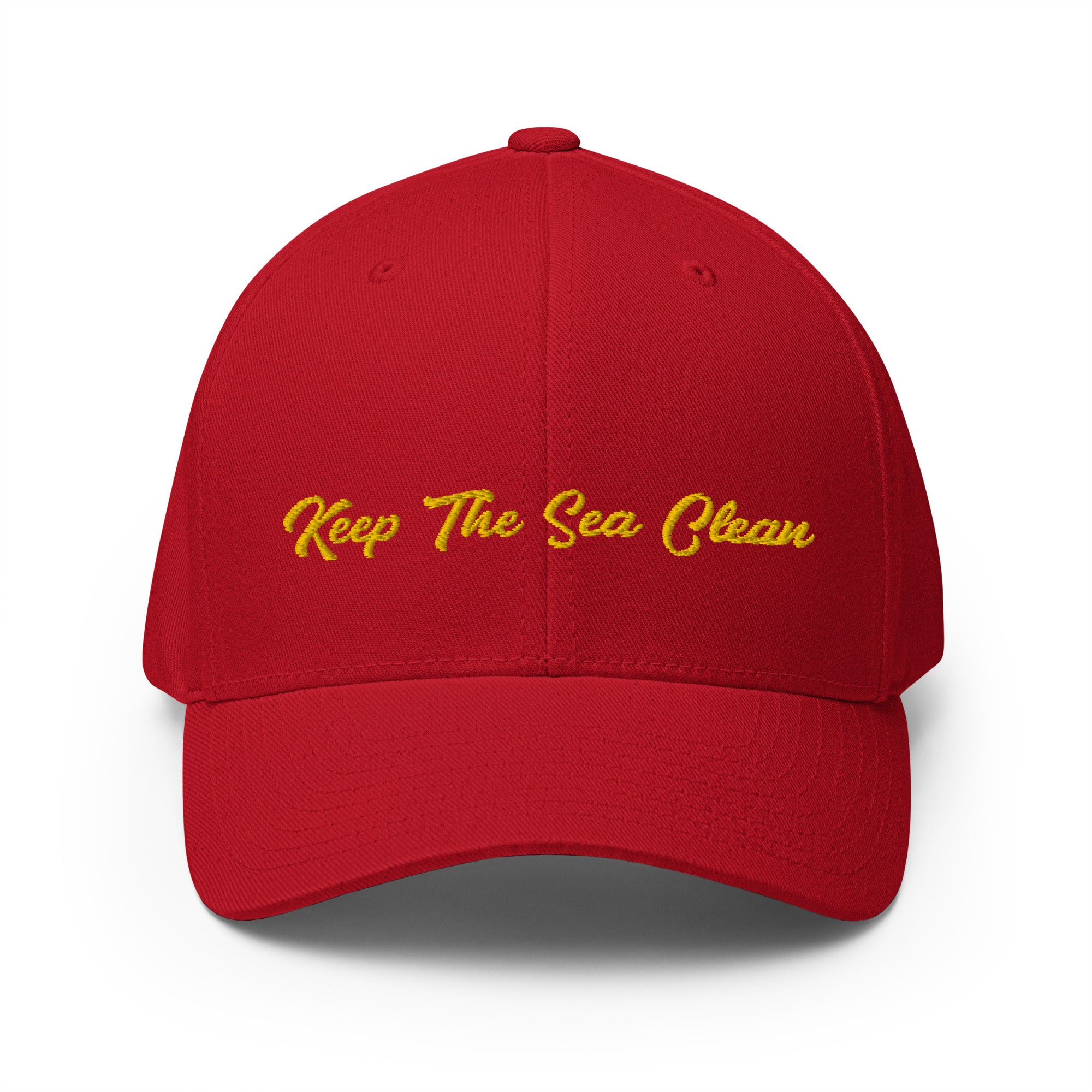 Structured Twill Cap Keep The Sea Clean Gold