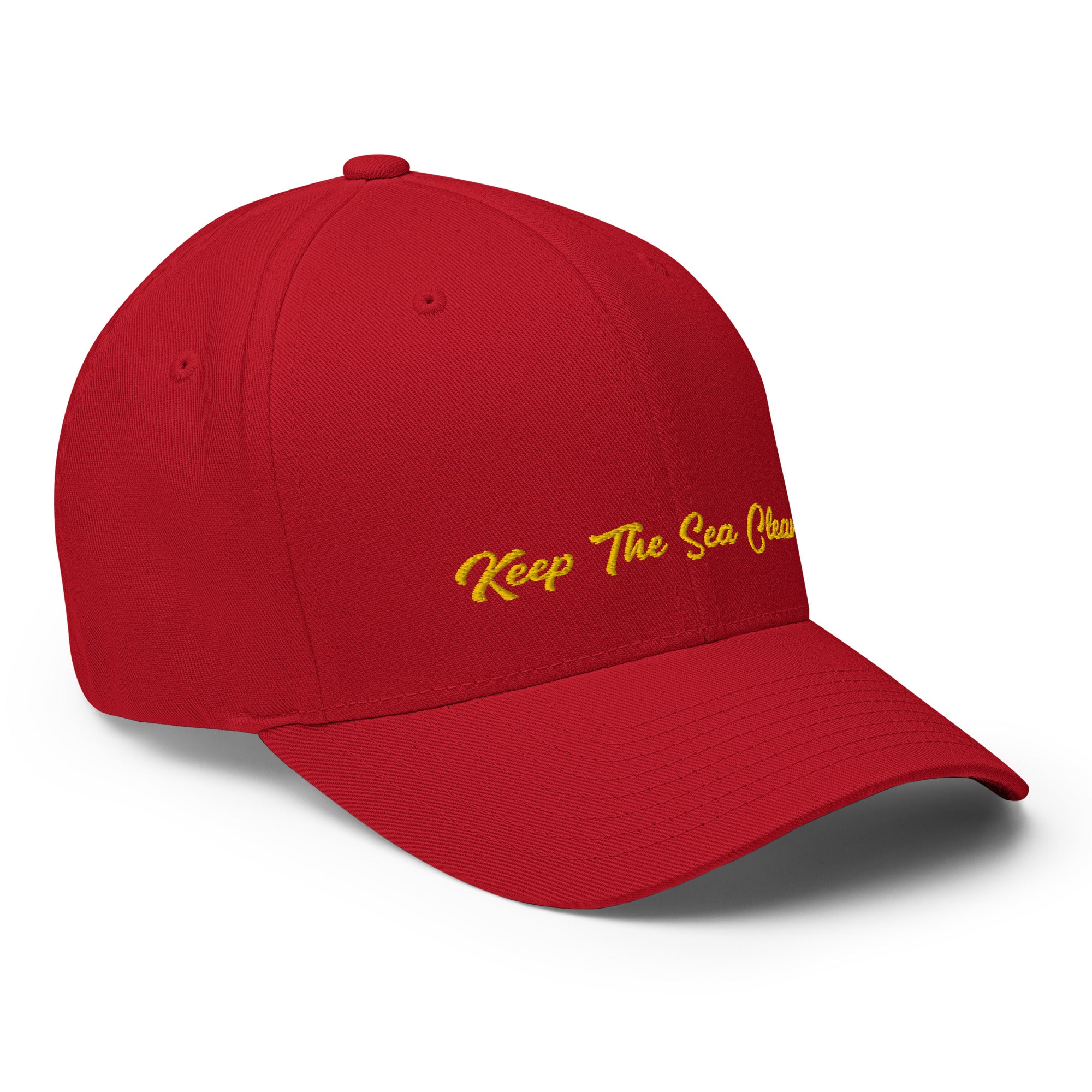 Structured Twill Cap Keep The Sea Clean Gold