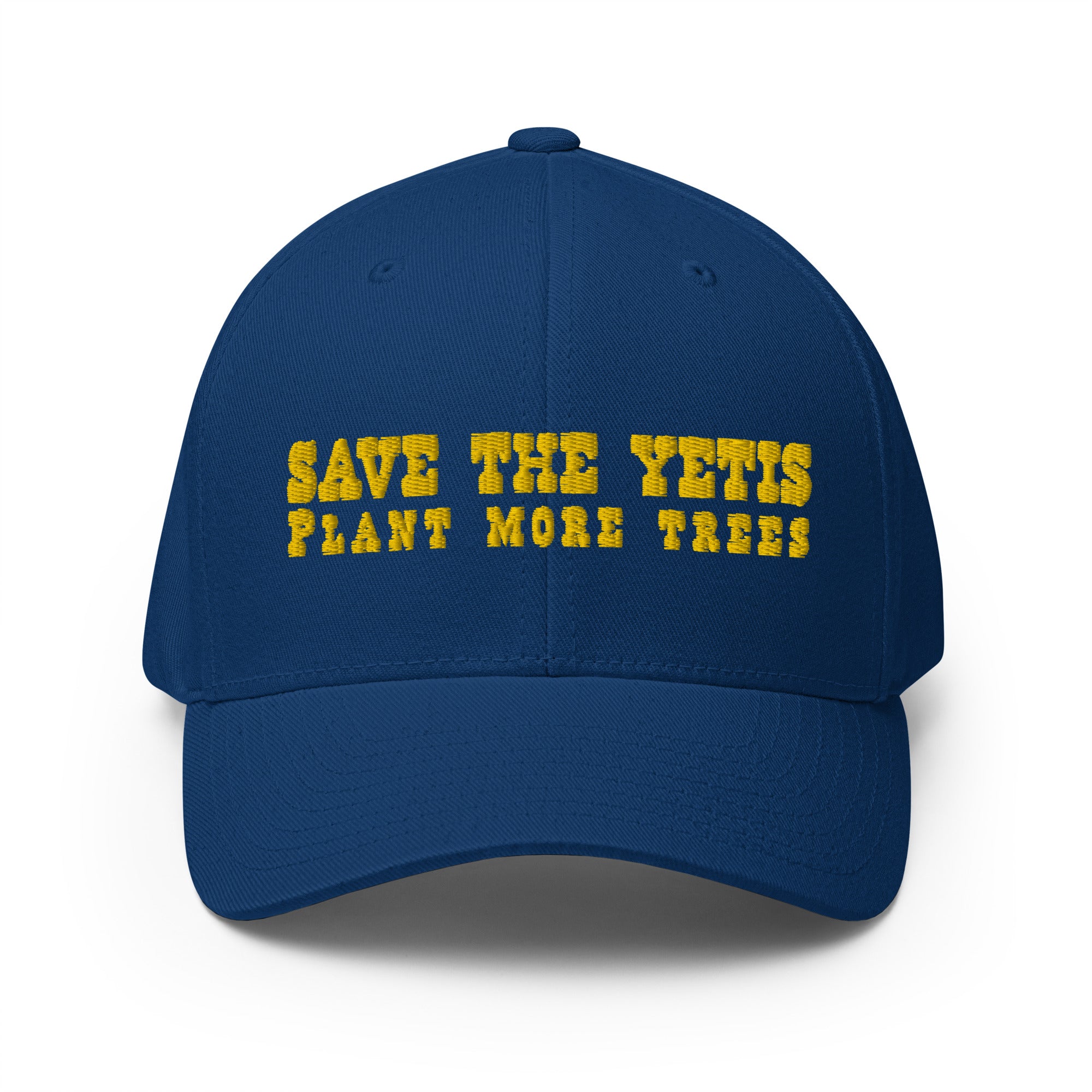 Casquette Structurée en Sergé Save the Yetis, Plant more Trees Gold