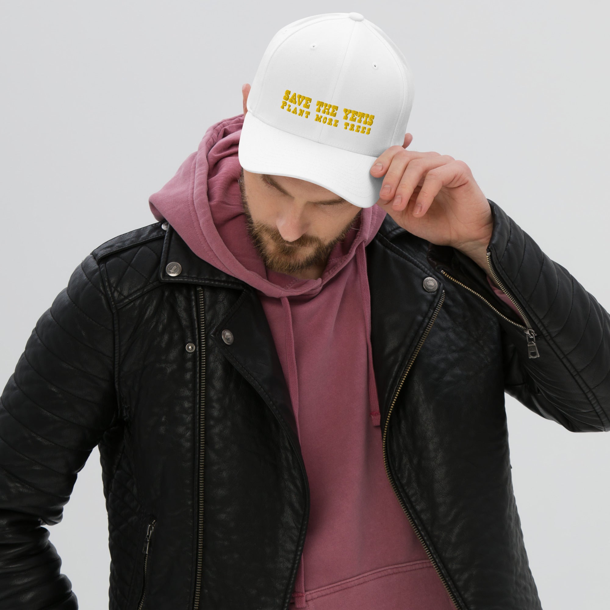 Casquette Structurée en Sergé Save the Yetis, Plant more Trees Gold