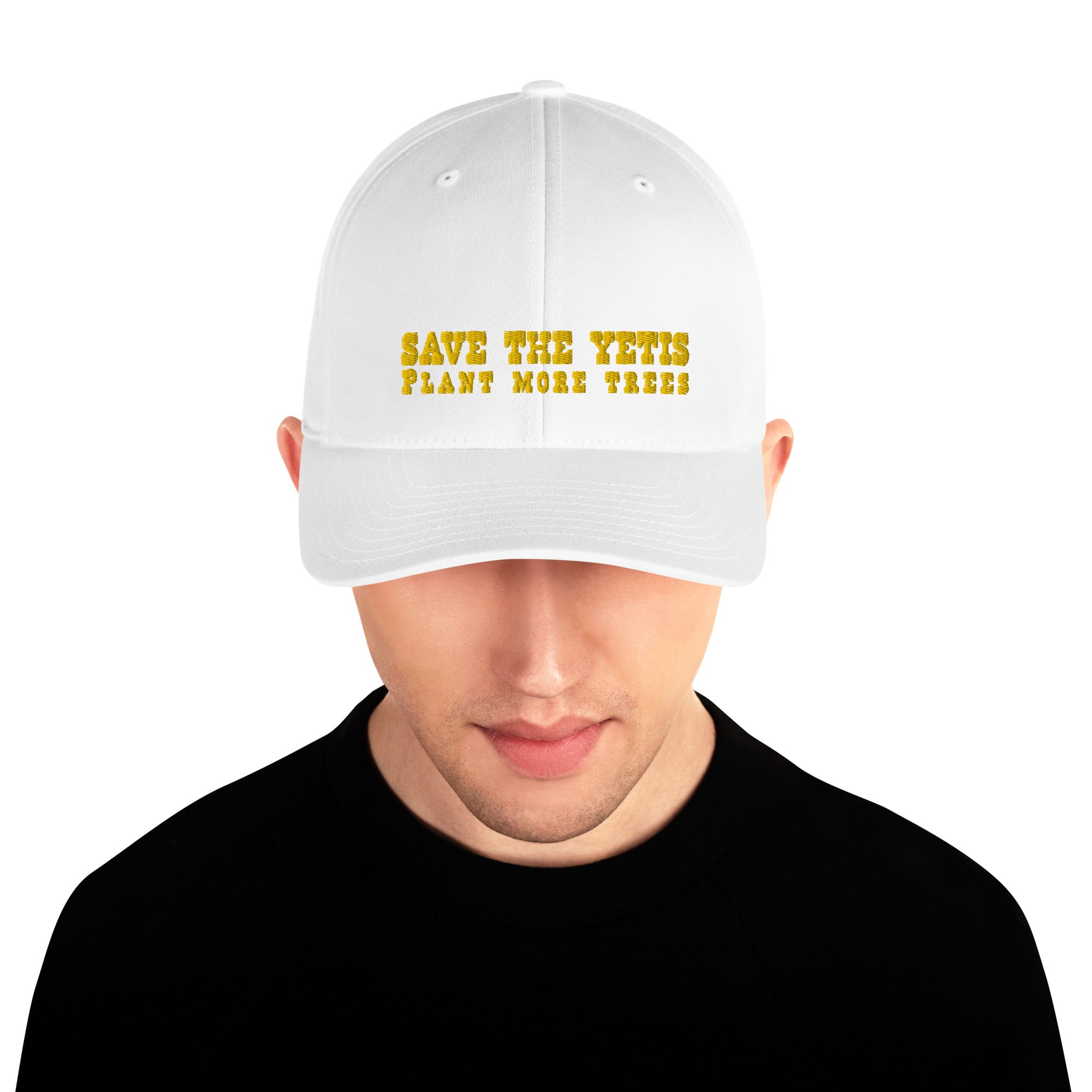 Casquette Structurée en Sergé Save the Yetis, Plant more Trees Gold