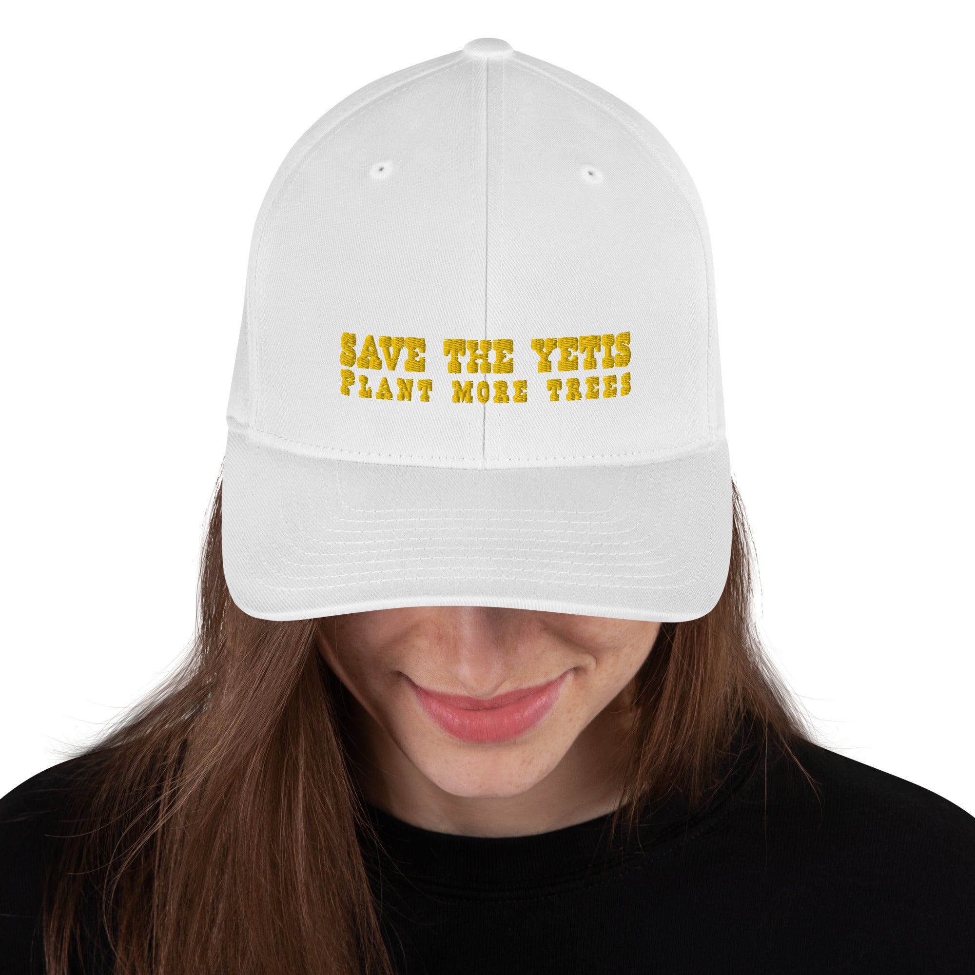 Casquette Structurée en Sergé Save the Yetis, Plant more Trees Gold