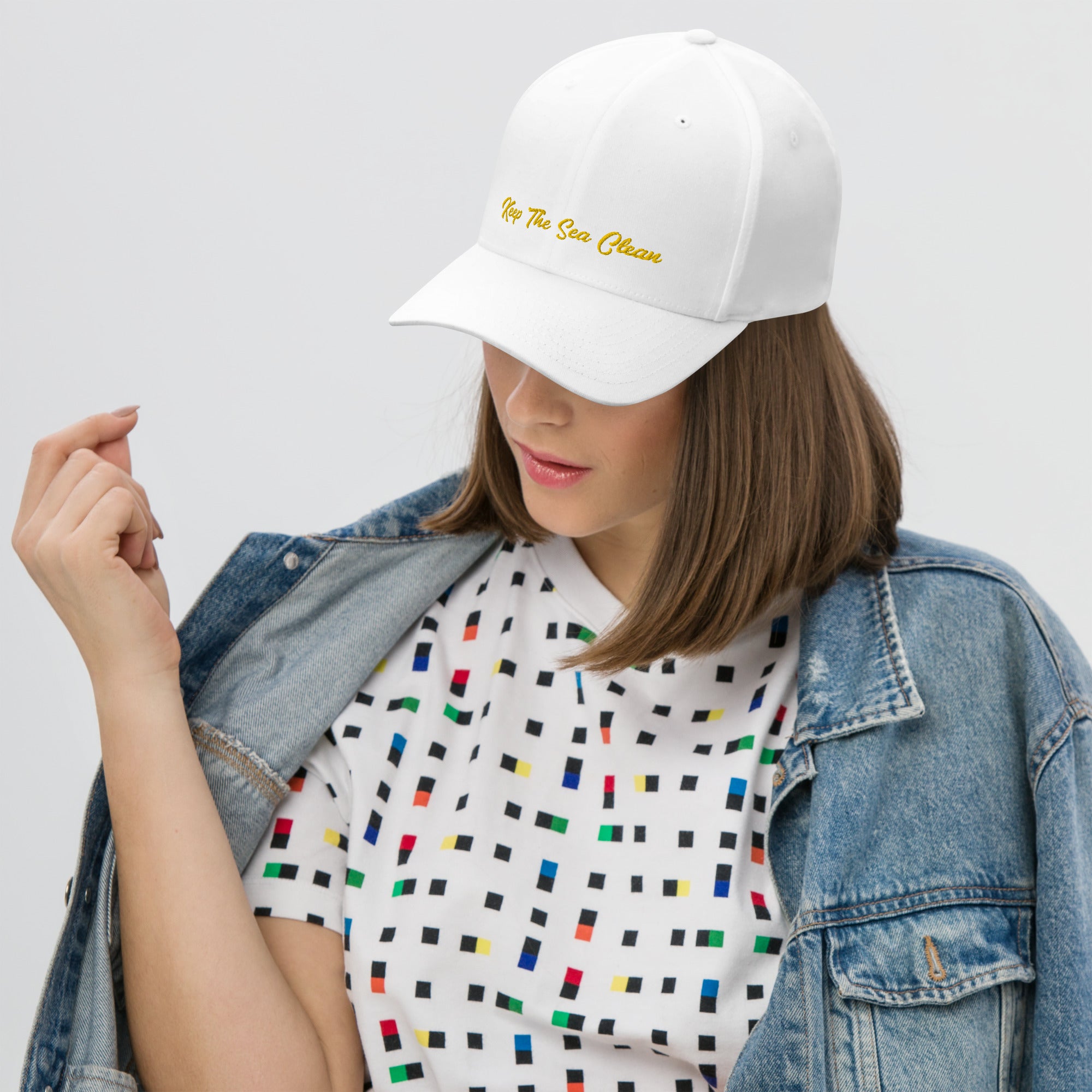 Structured Twill Cap Keep The Sea Clean Gold