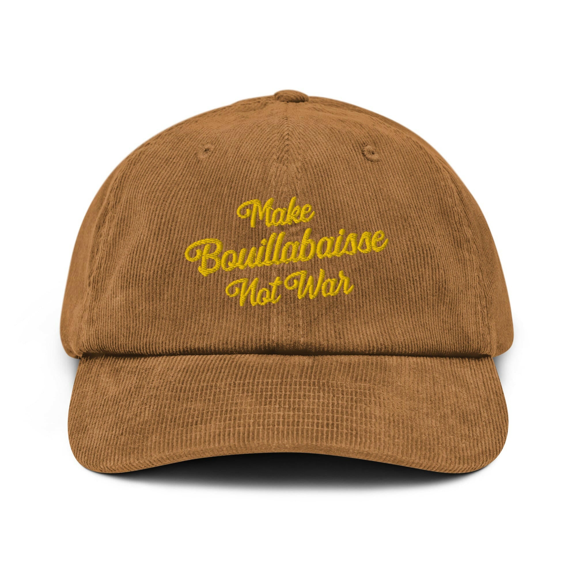 Casquette en velours côtelé Make Bouillabaisse Not War