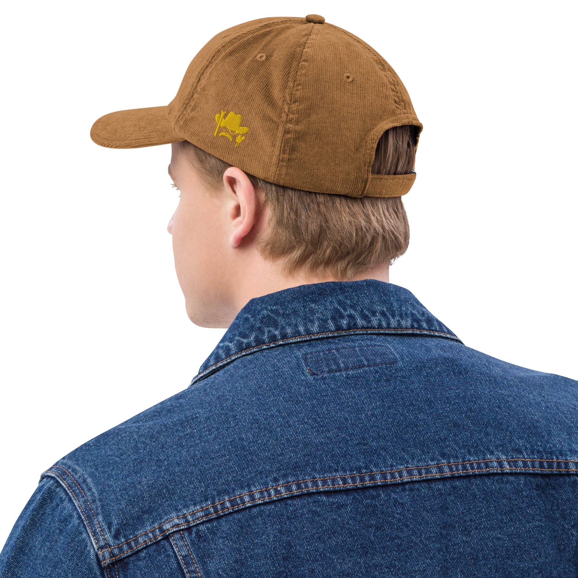 Corduroy hat The Skiing Cowboy Gold (3 sides)