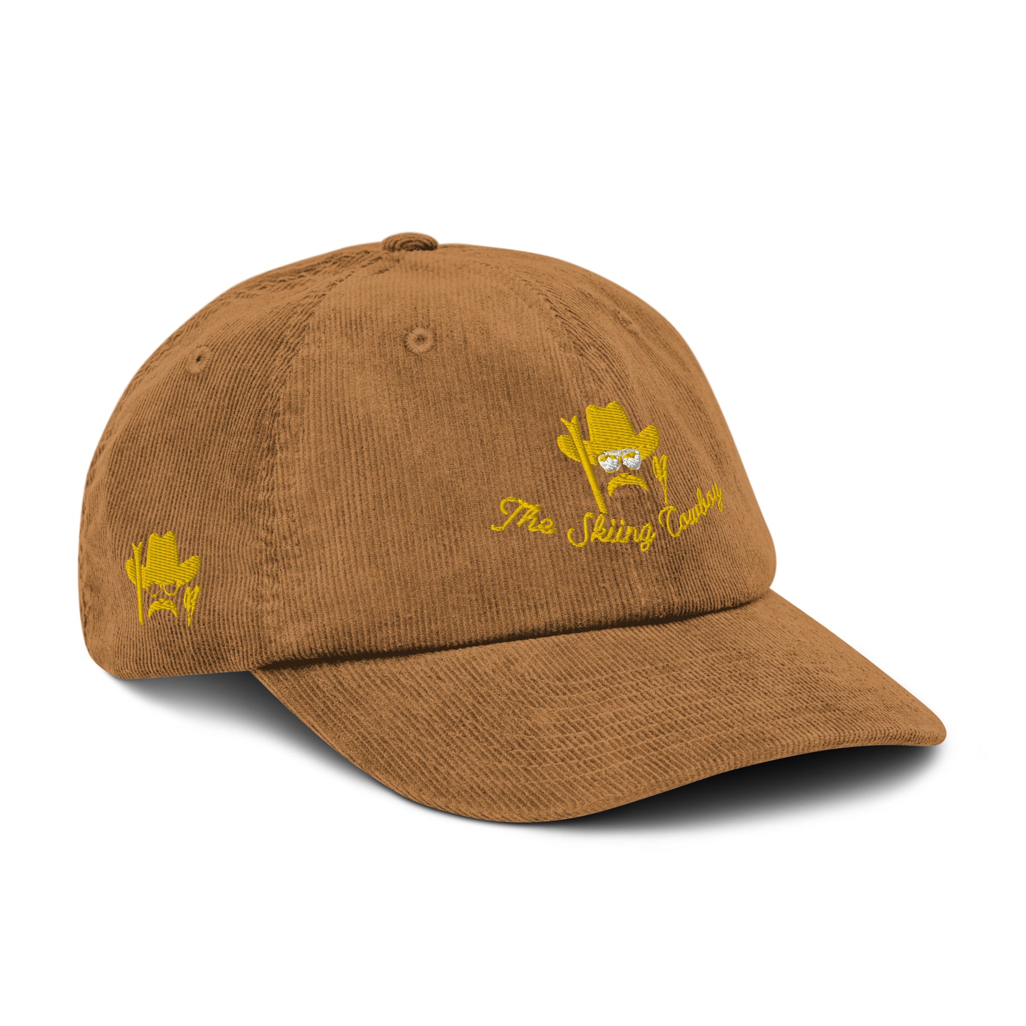 Corduroy hat The Skiing Cowboy Gold (3 sides)